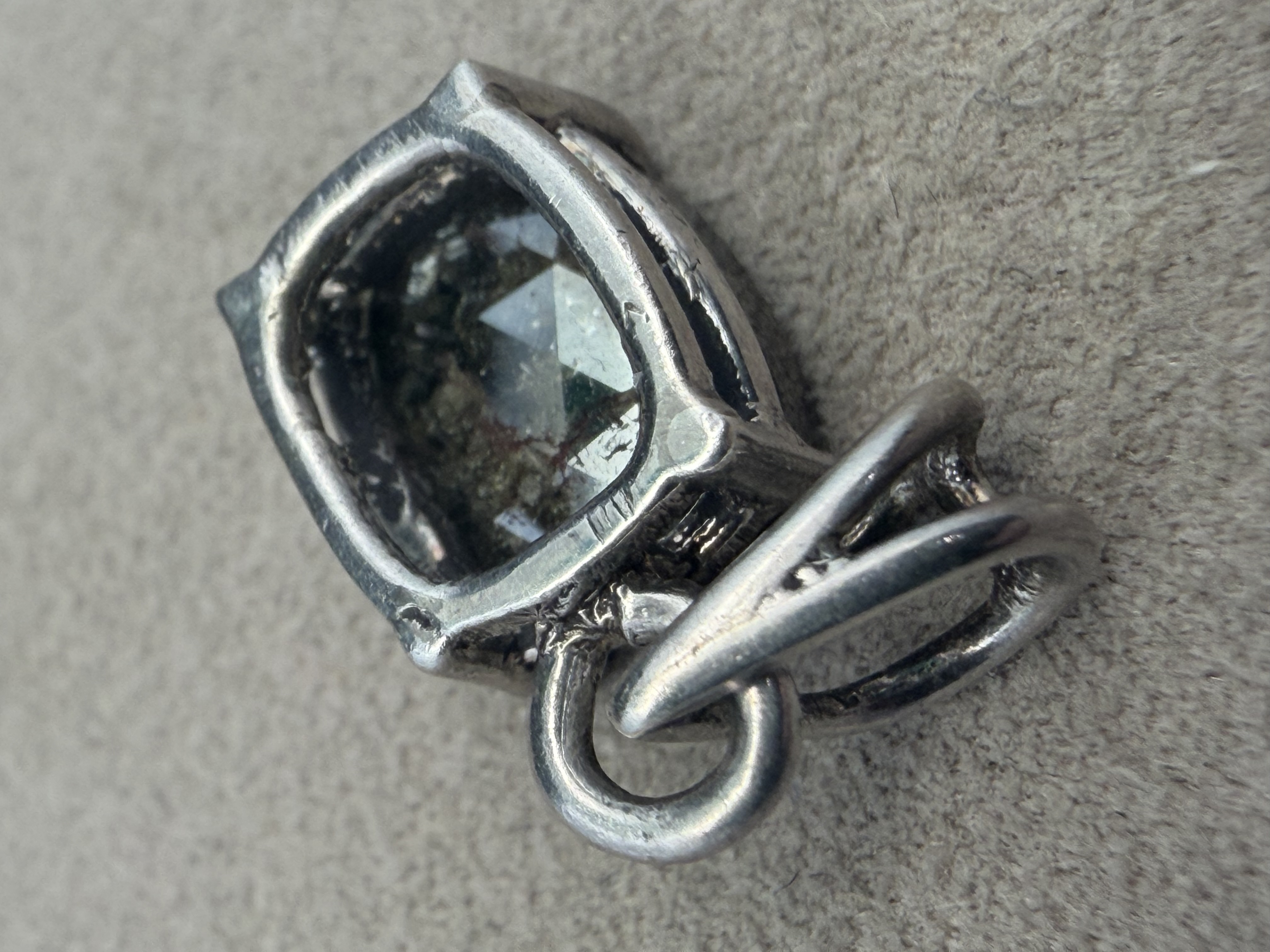 Salt and Pepper Diamond Pendant