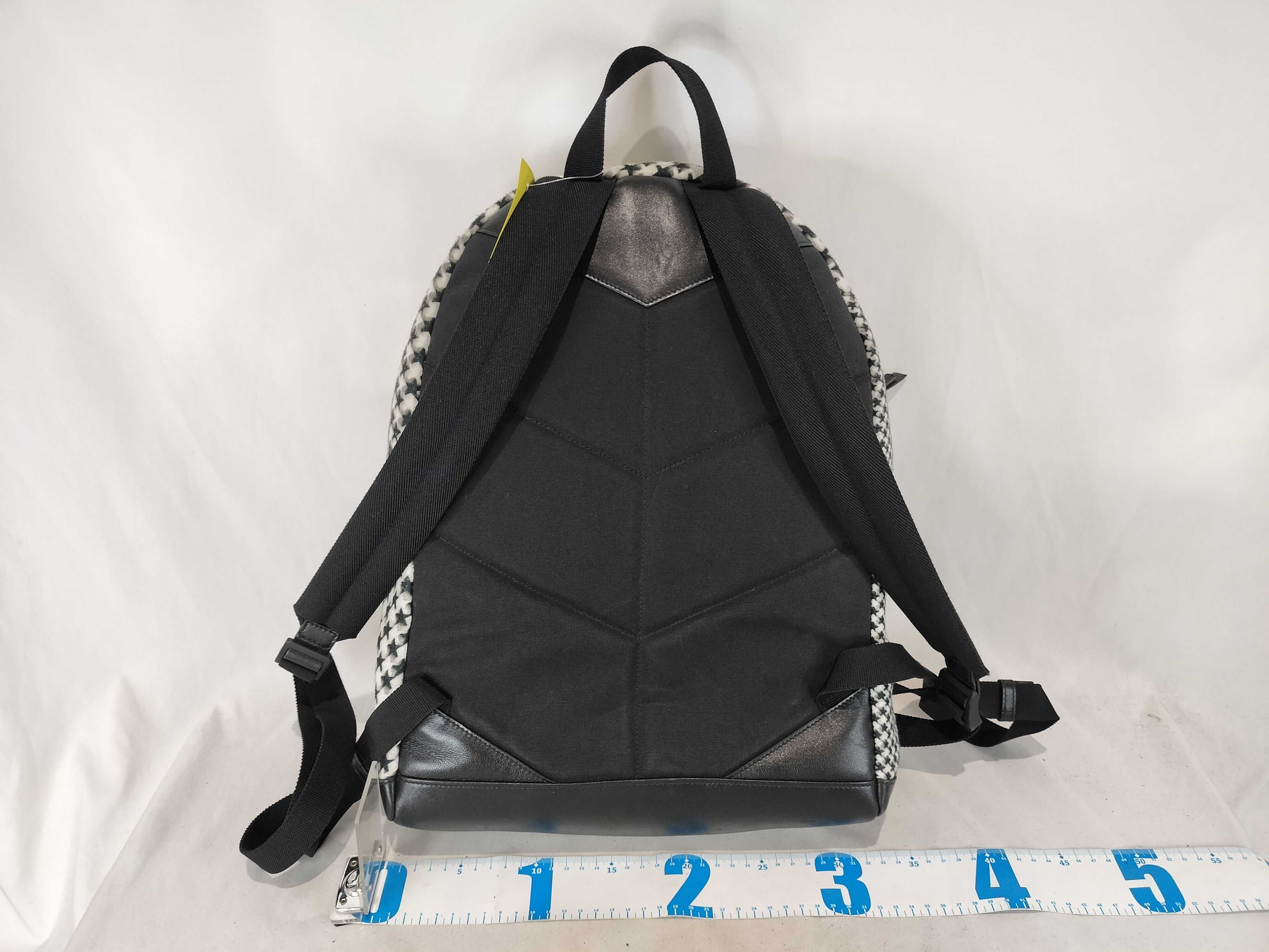 Jimmy Choo Wilmer Star Houndstooth Patterned Textile and Leather Backpack