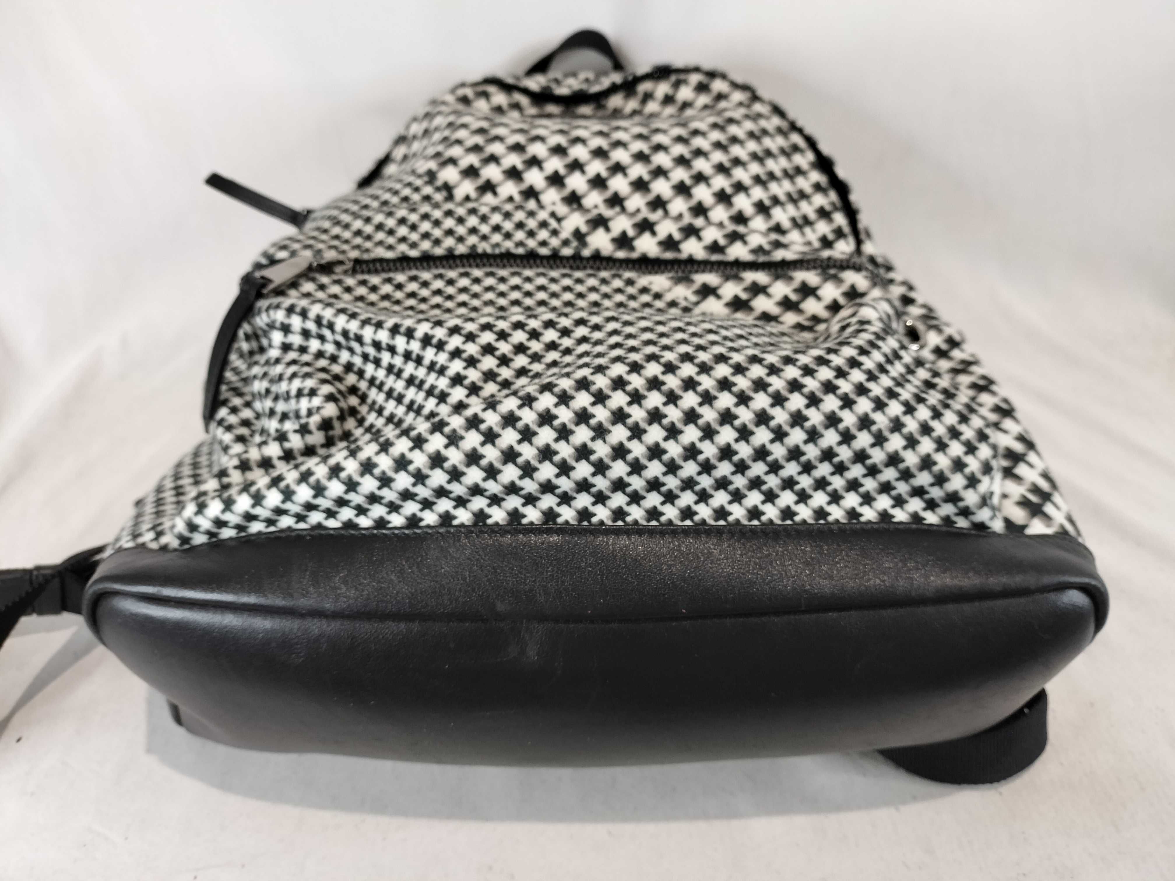 Jimmy Choo Wilmer Star Houndstooth Patterned Textile and Leather Backpack