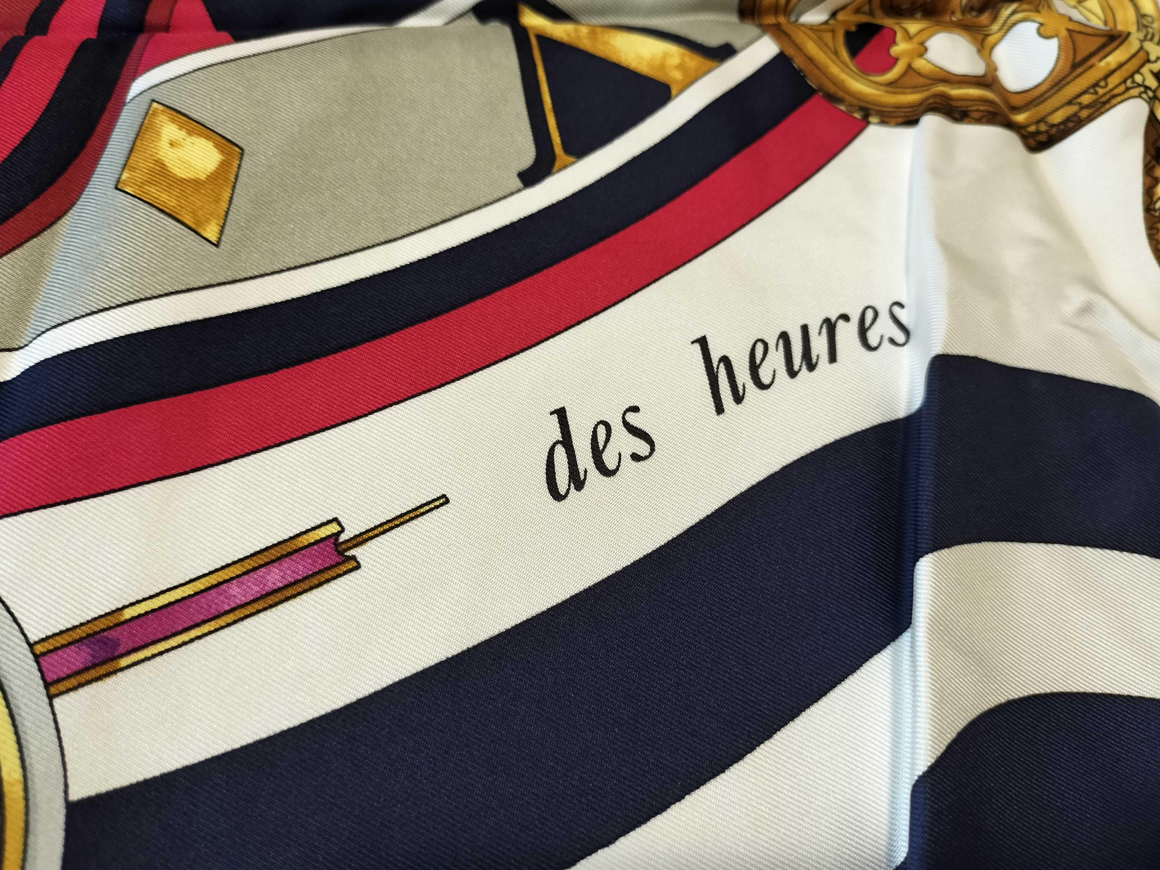 Hermès Silk Scarf Parmi les fleurs je compte les heures
