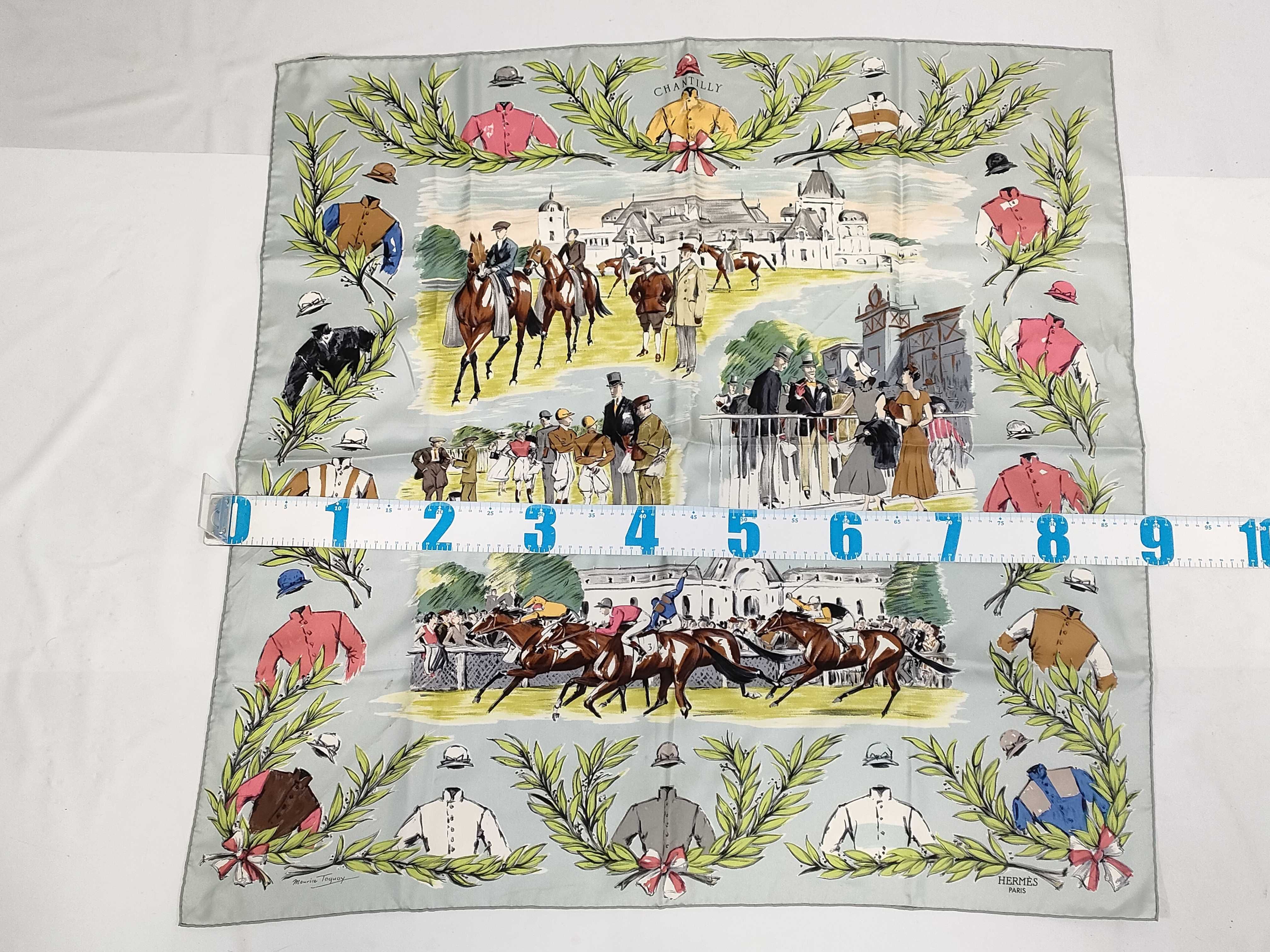Hermès Maurice Taquoy Chantilly Silk Scarf