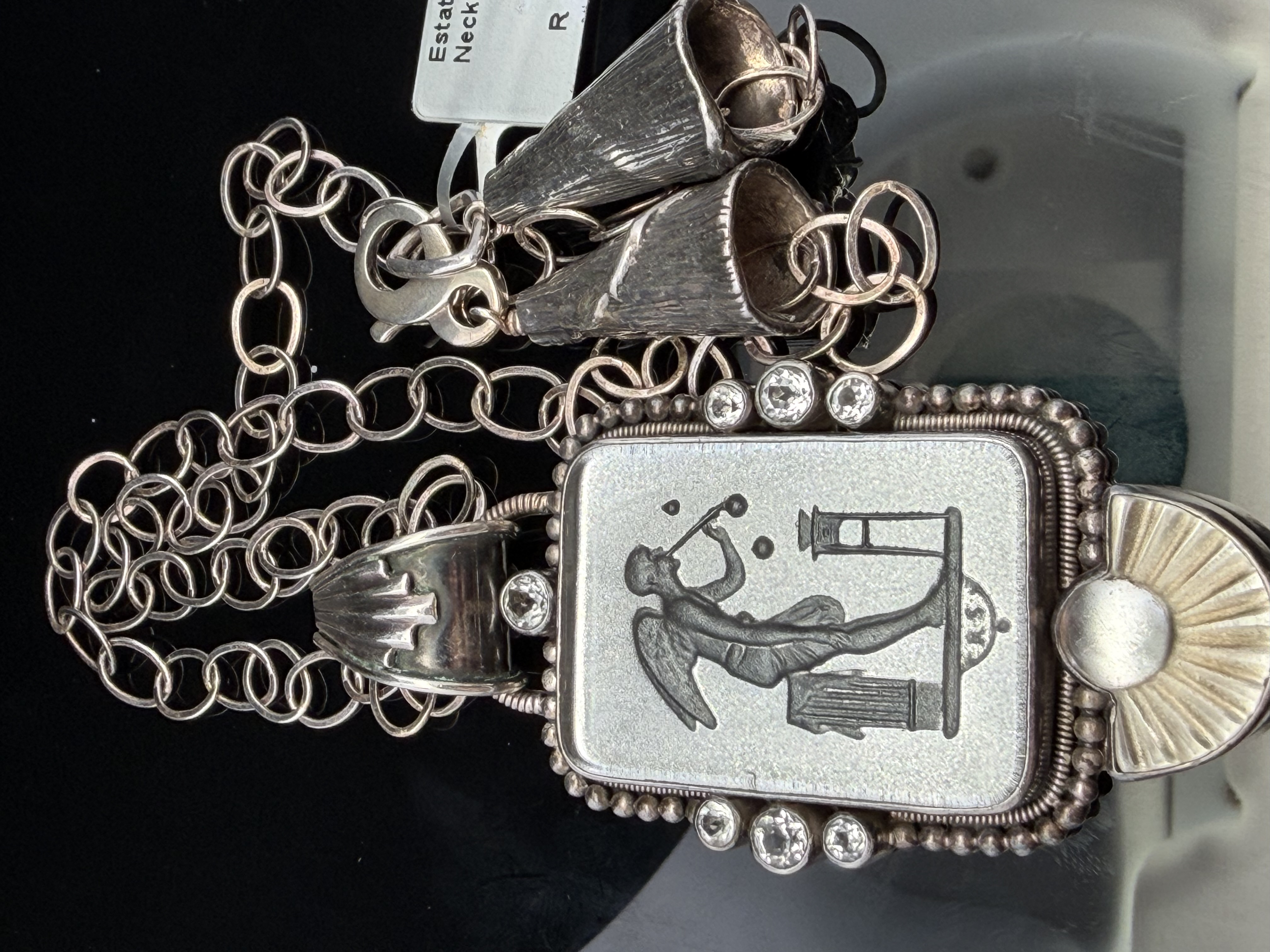 Sterling Silver Venetian Glass Necklace