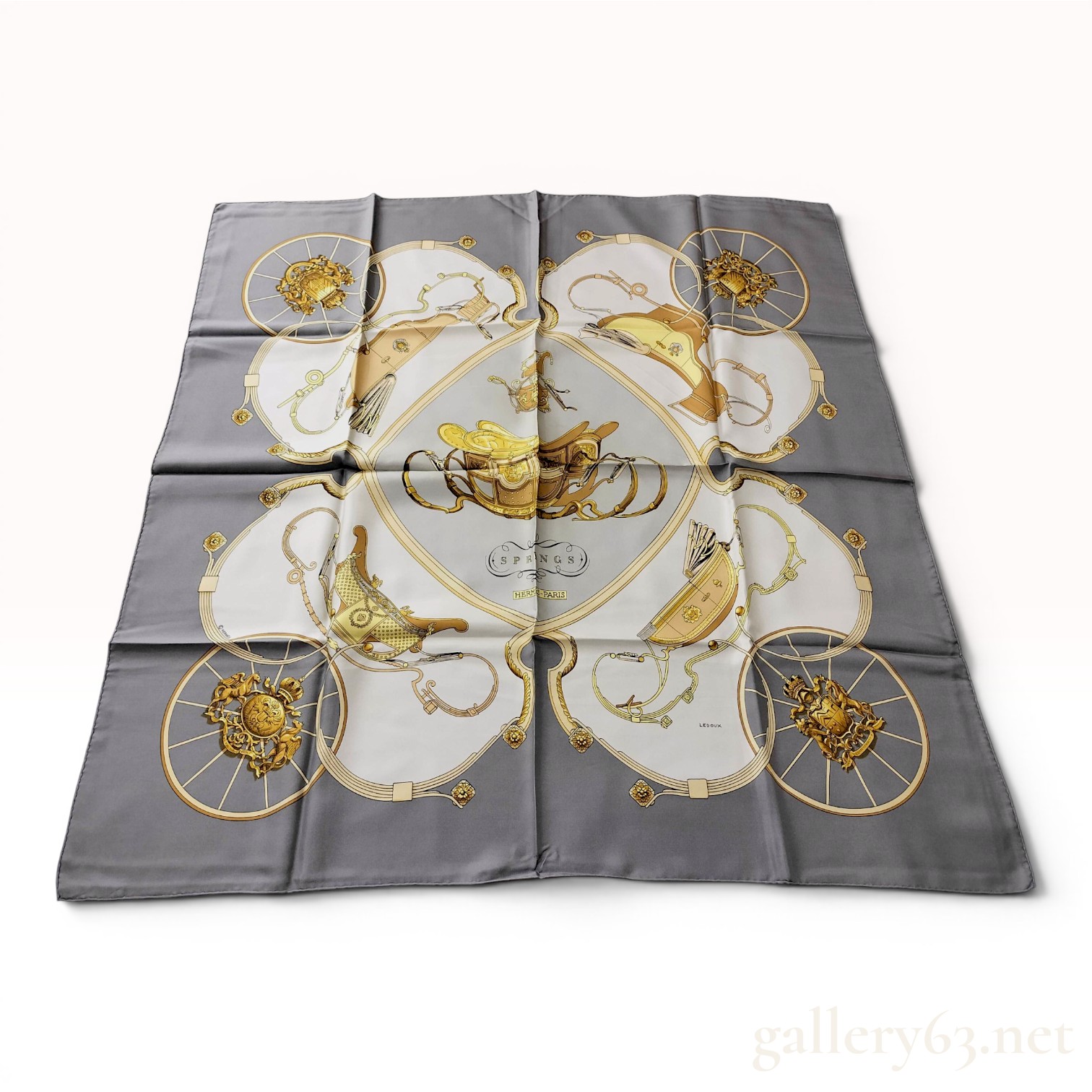 Hermès Springs Silk Scarf by Philippe Ledoux