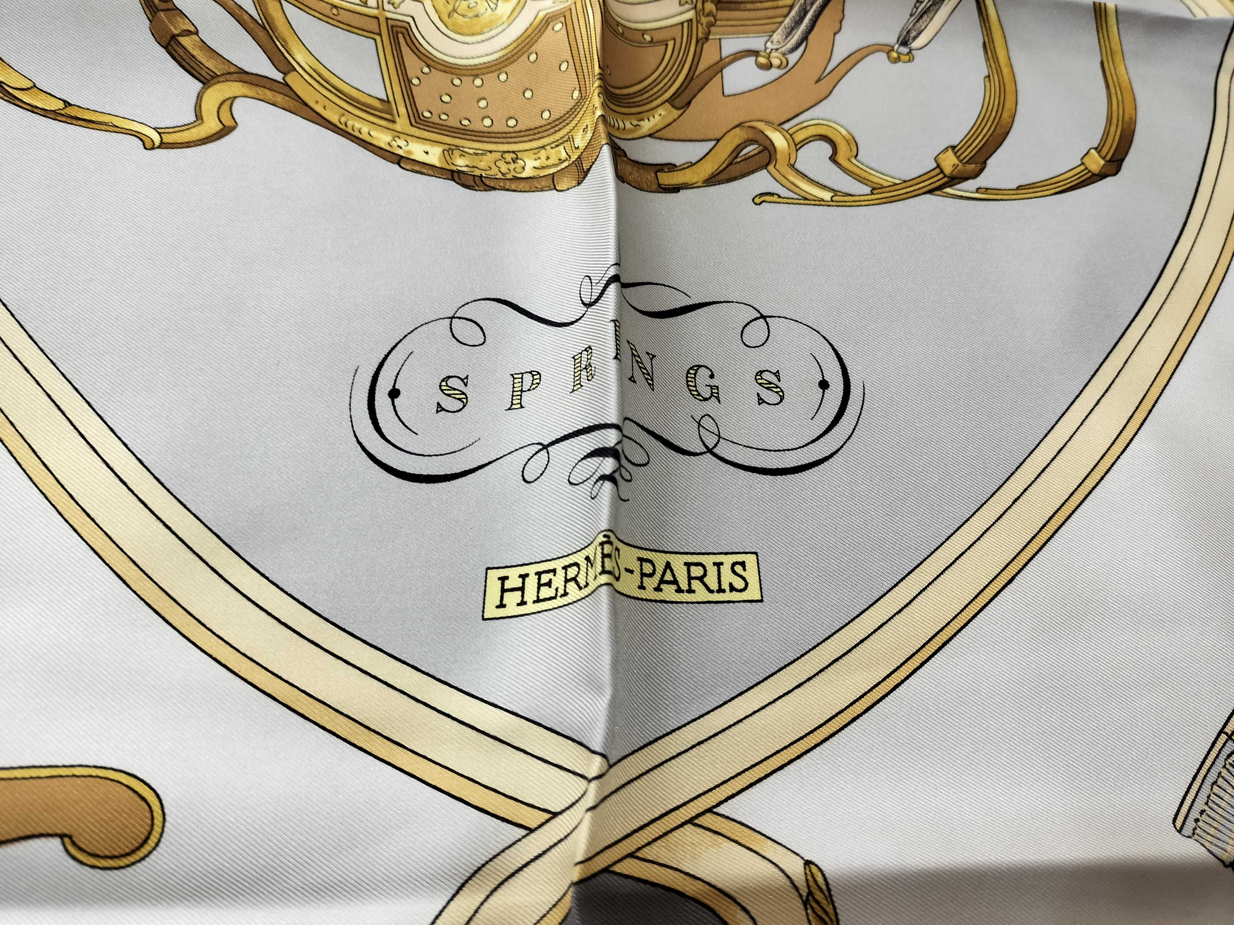 Hermès Springs Silk Scarf by Philippe Ledoux