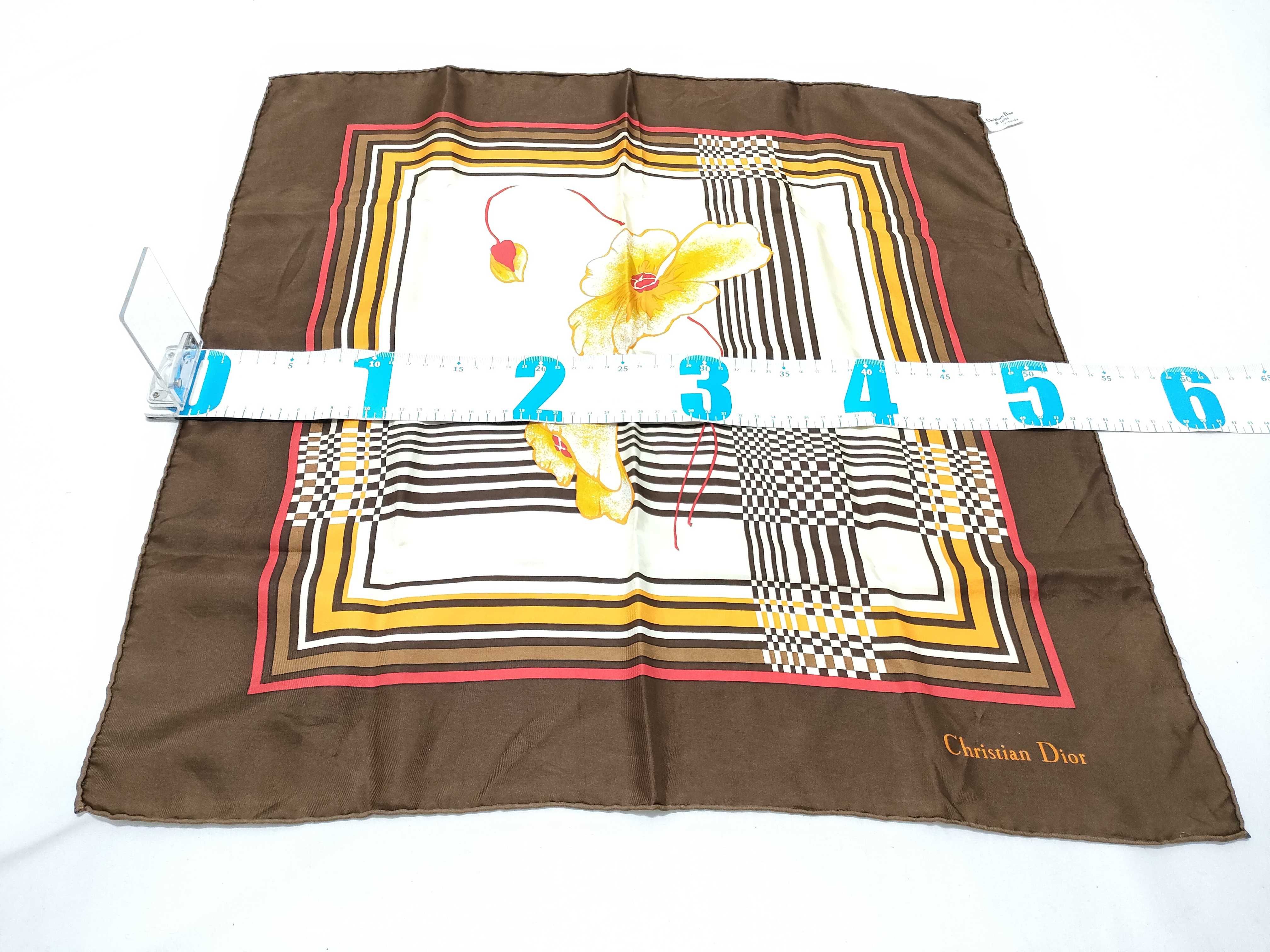 A Group of Five Christian Dior Silk Scarves