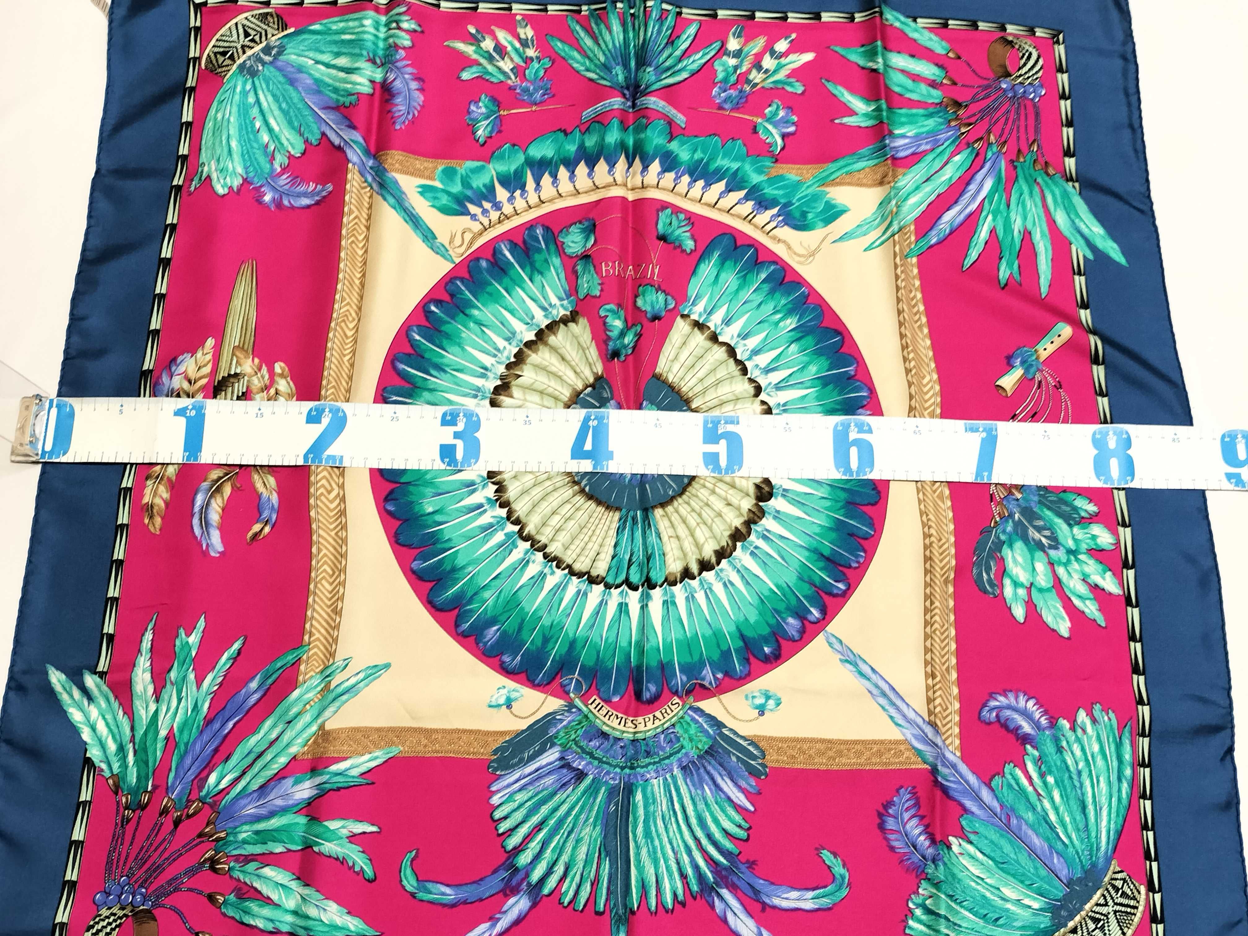 Hermès Brazil Silk Twill Scarf with box