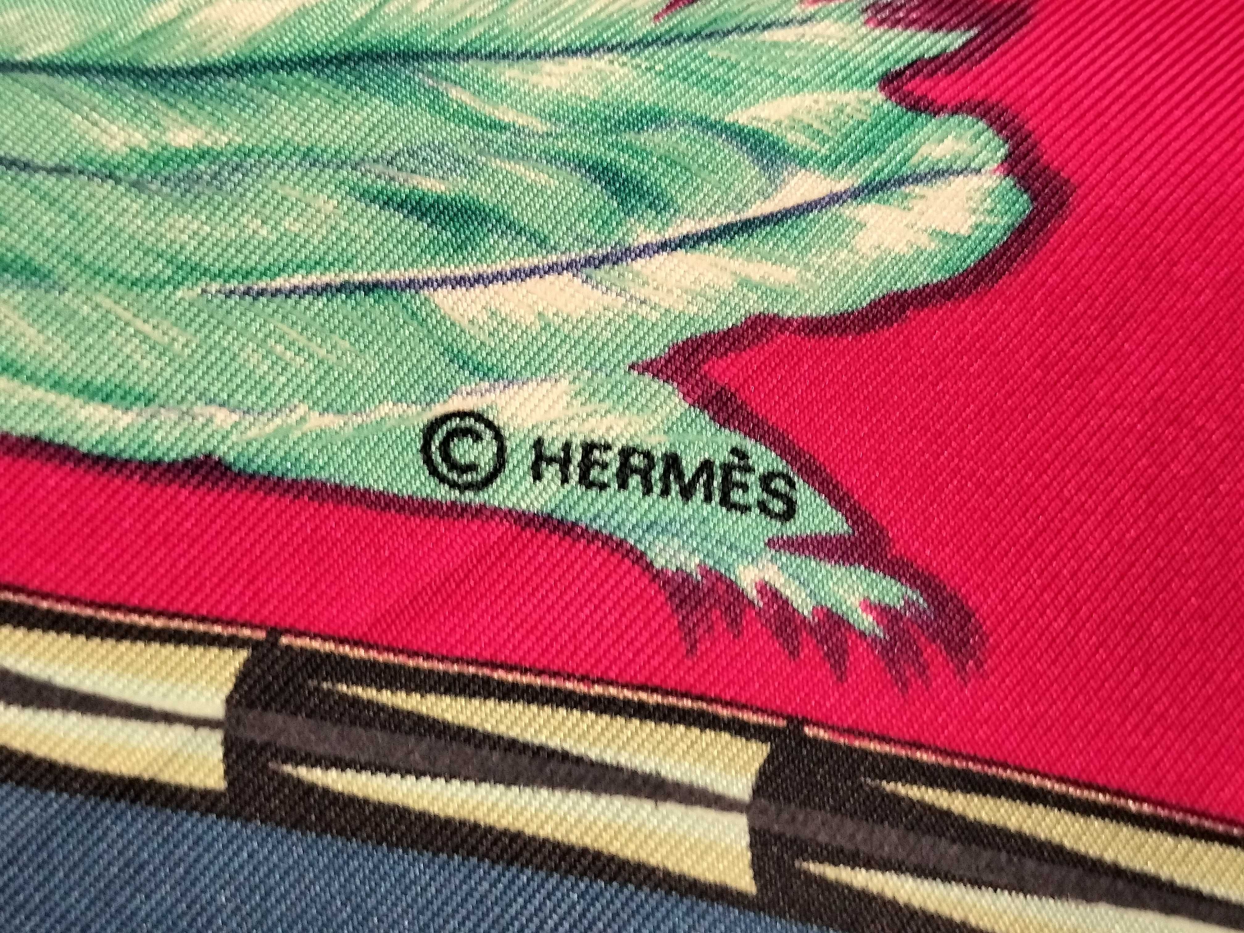 Hermès Brazil Silk Twill Scarf with box