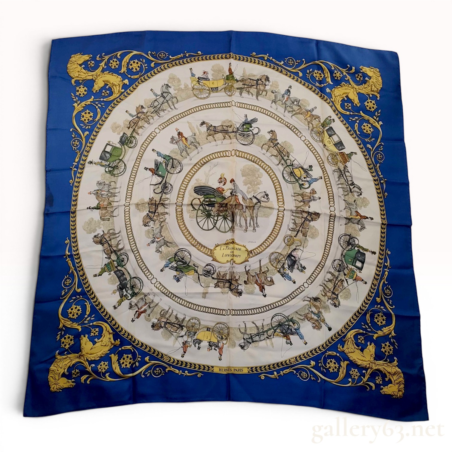 Hermes La Promenade de Longchamps Silk Scarf