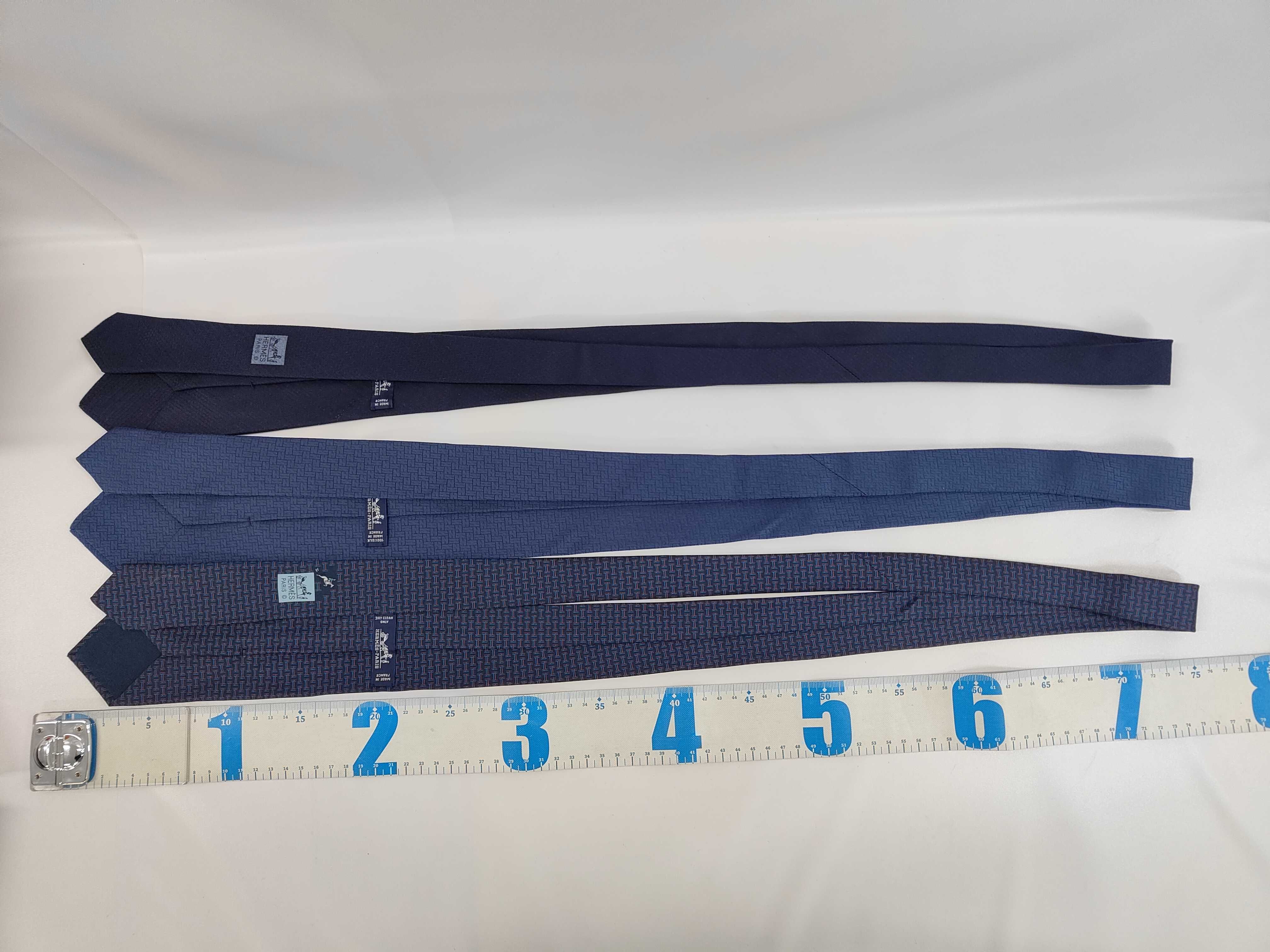 Three Hermès Paris Silk Neckties
