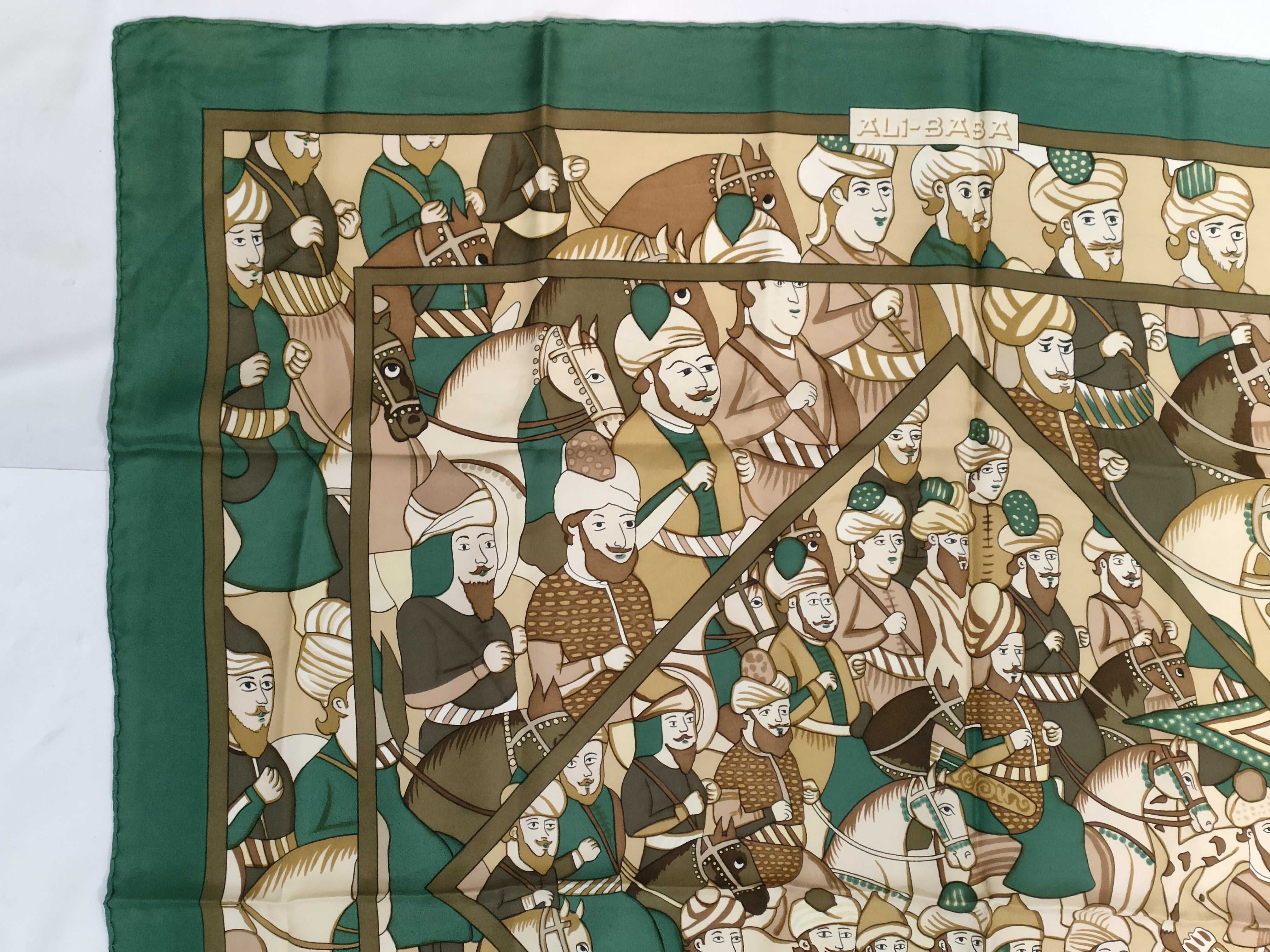 Hermès Paris Ali-Baba Silk Scarf Designed by Pierre Péron