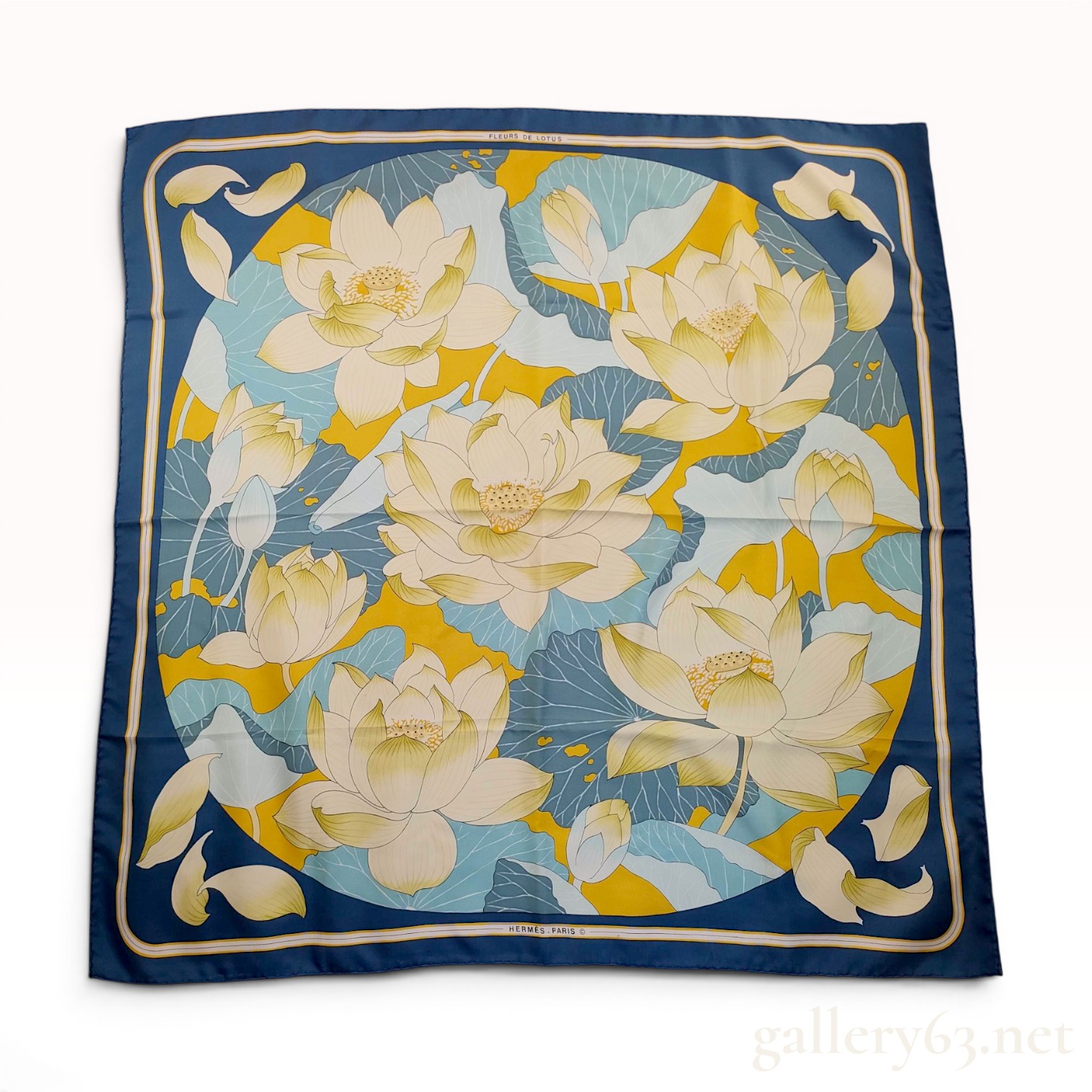 Hermès Fleurs de Lotus Silk Scarf