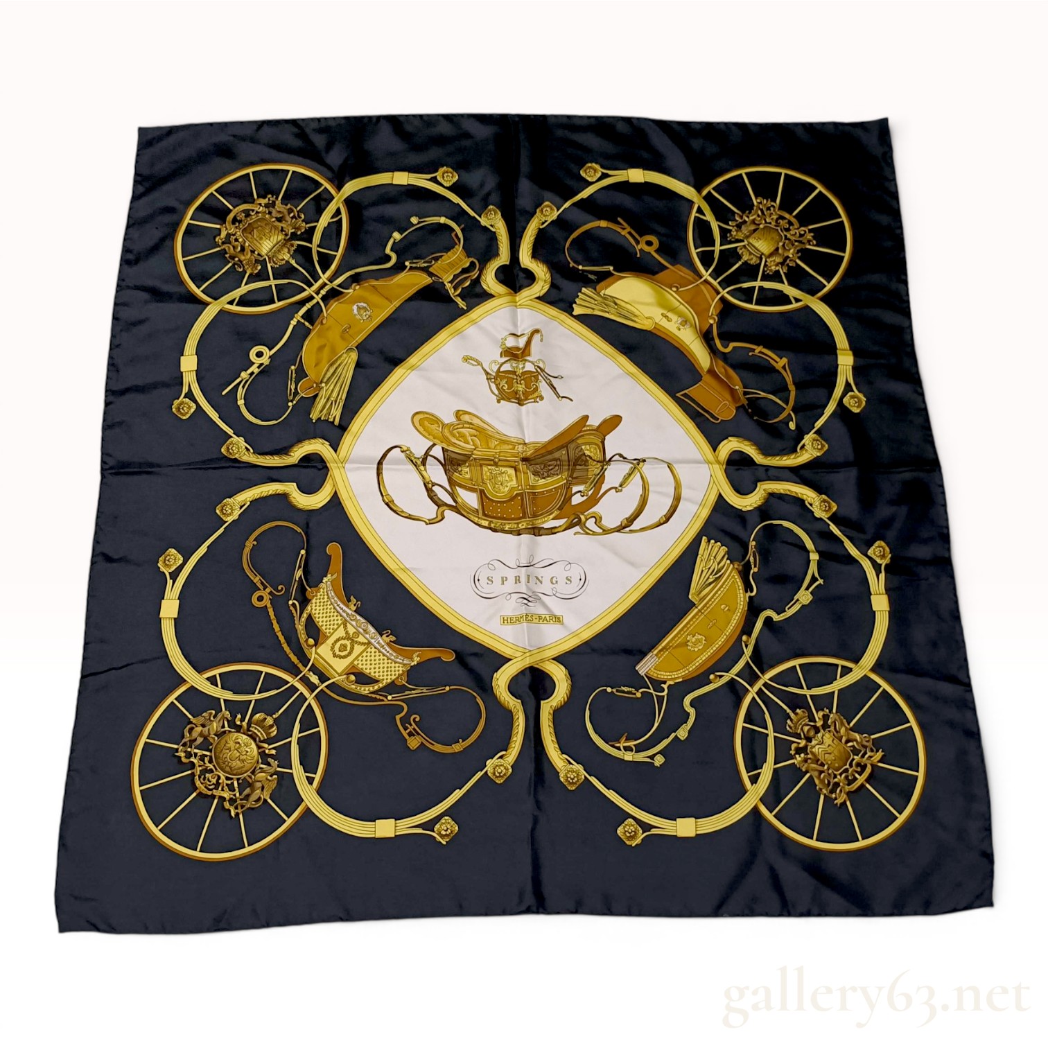 Hermès Springs Silk Scarf by Philippe Ledoux