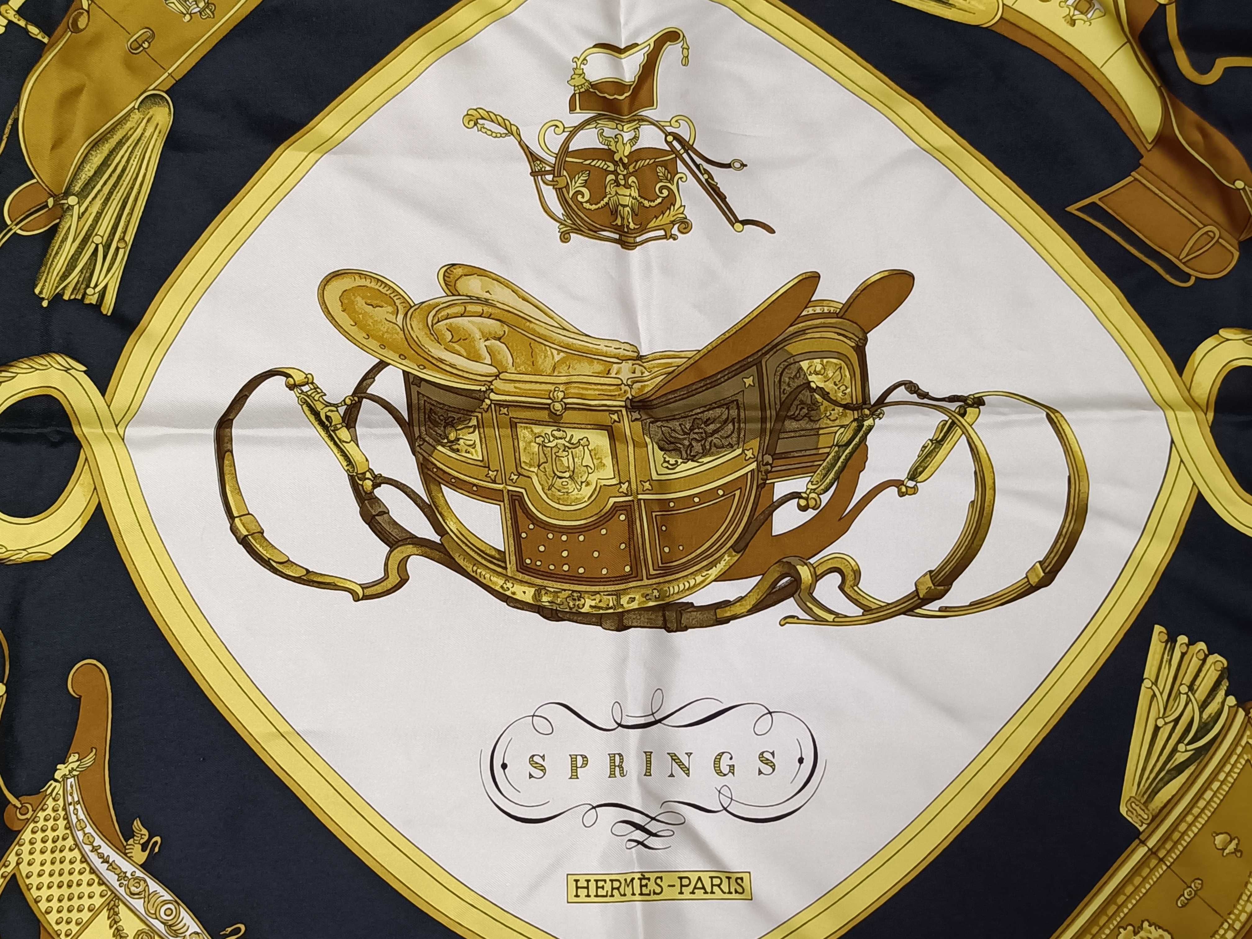 Hermès Springs Silk Scarf by Philippe Ledoux