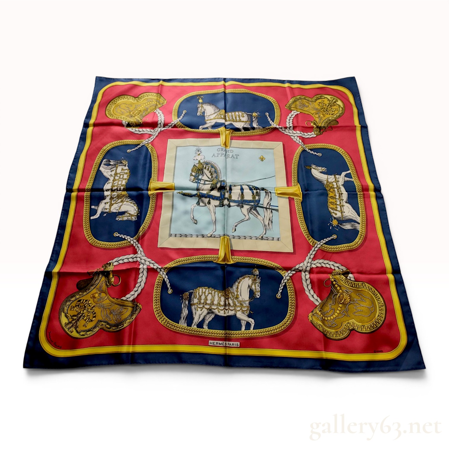Hermès Grand Apparat Silk Scarf designed by Jacques Eudel