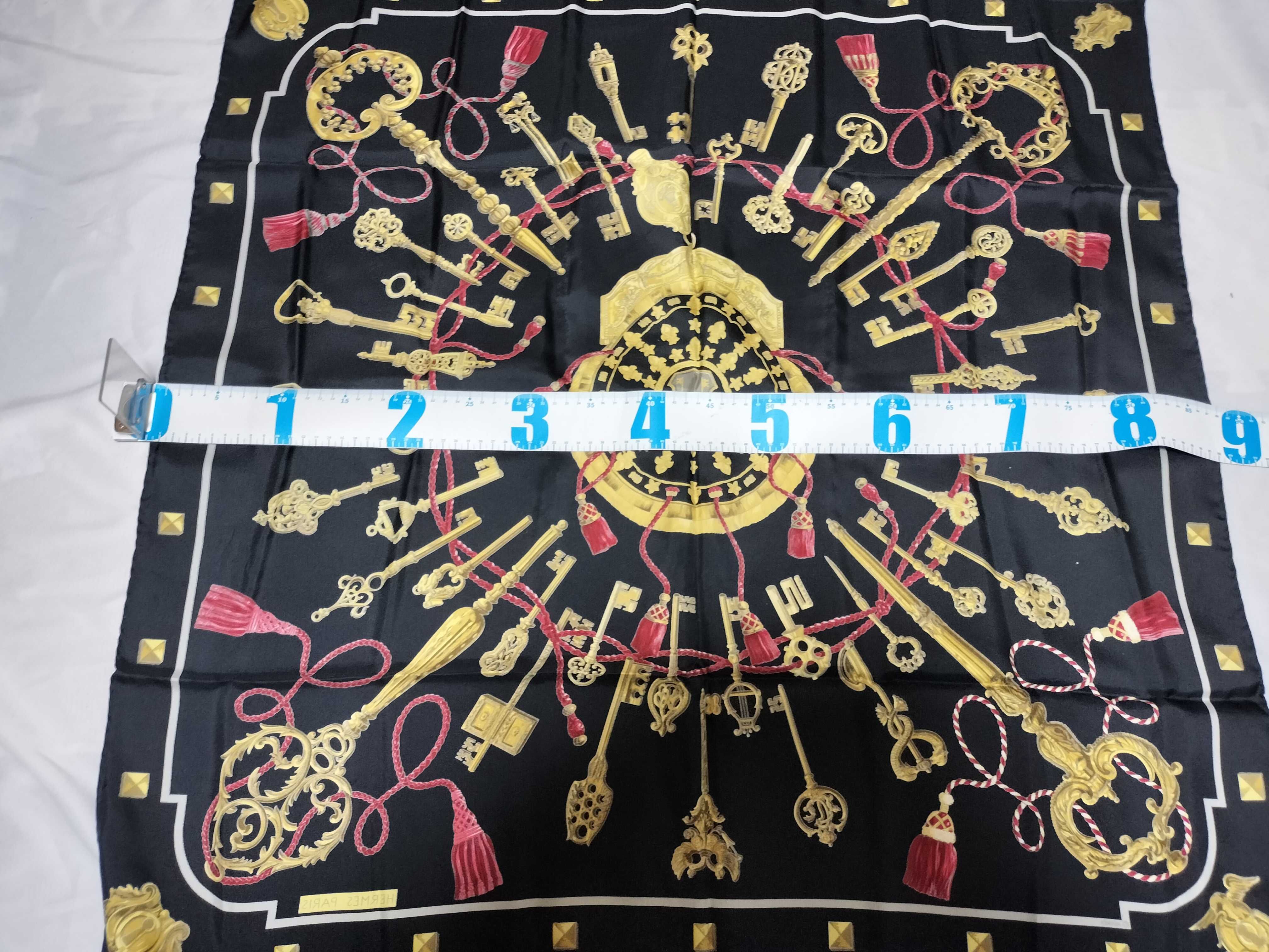 Hermès Les Clefs Silk Twill Scarf