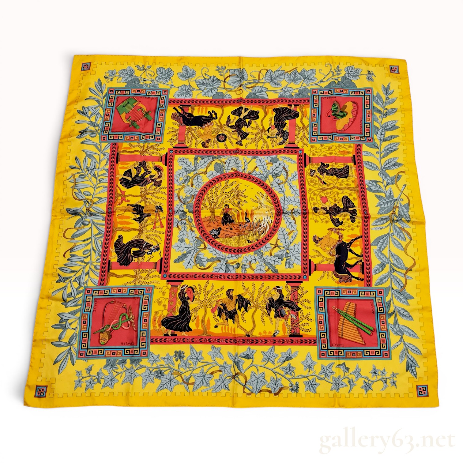 Hermès Musique des Dieux 90cm Silk Scarf by Claudia May