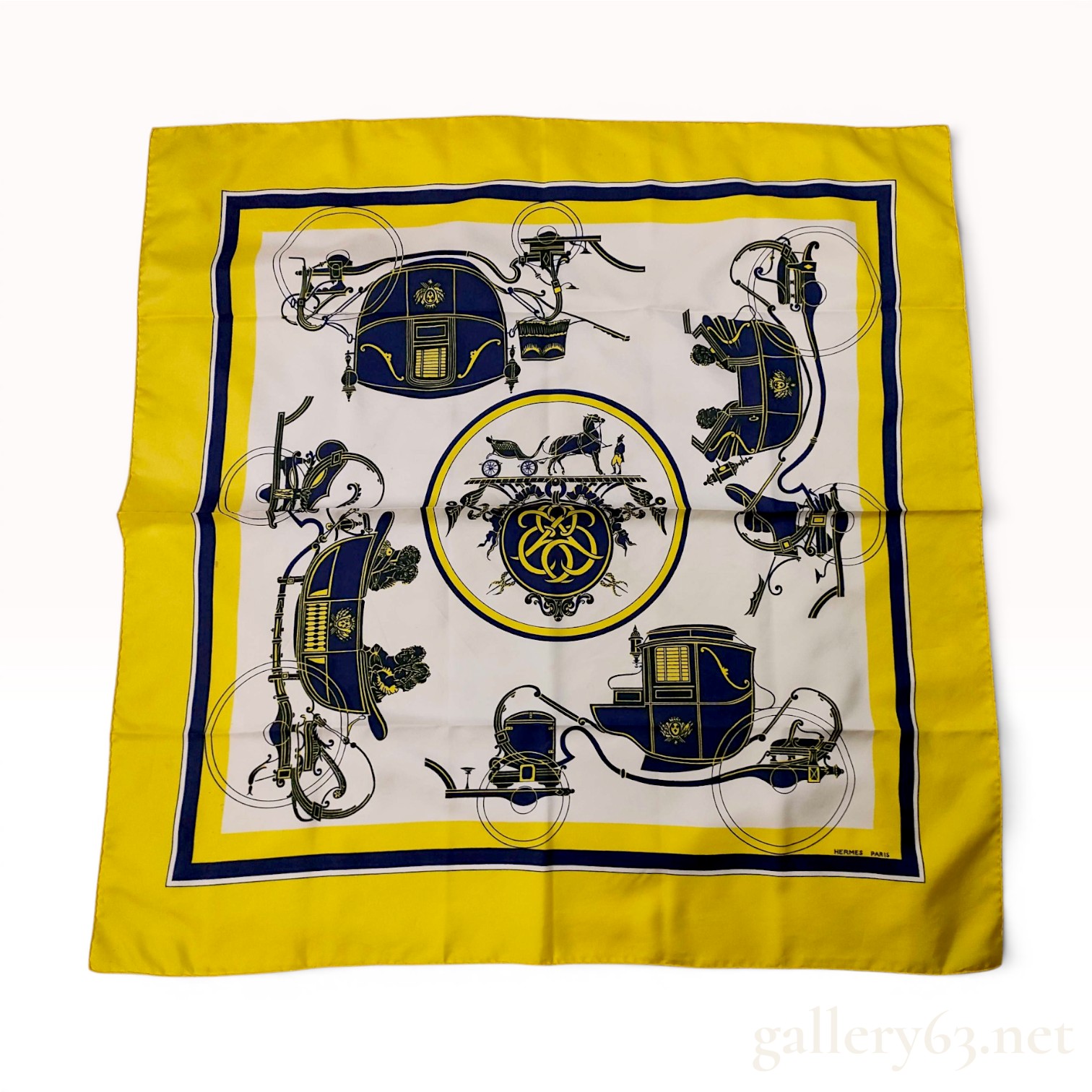 Hermès Les Voitures a Transformation Silk Scarf