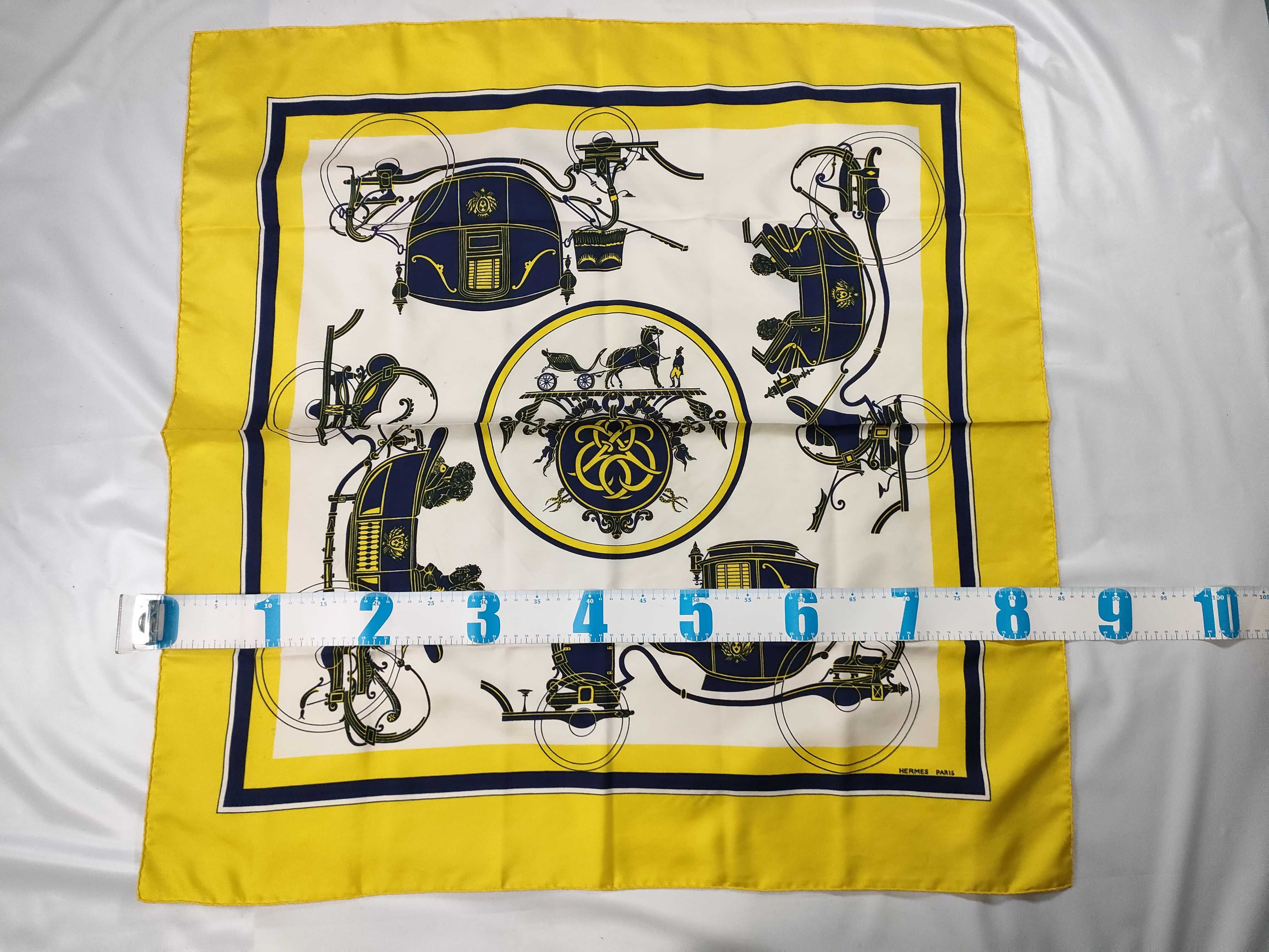 Hermès Les Voitures a Transformation Silk Scarf