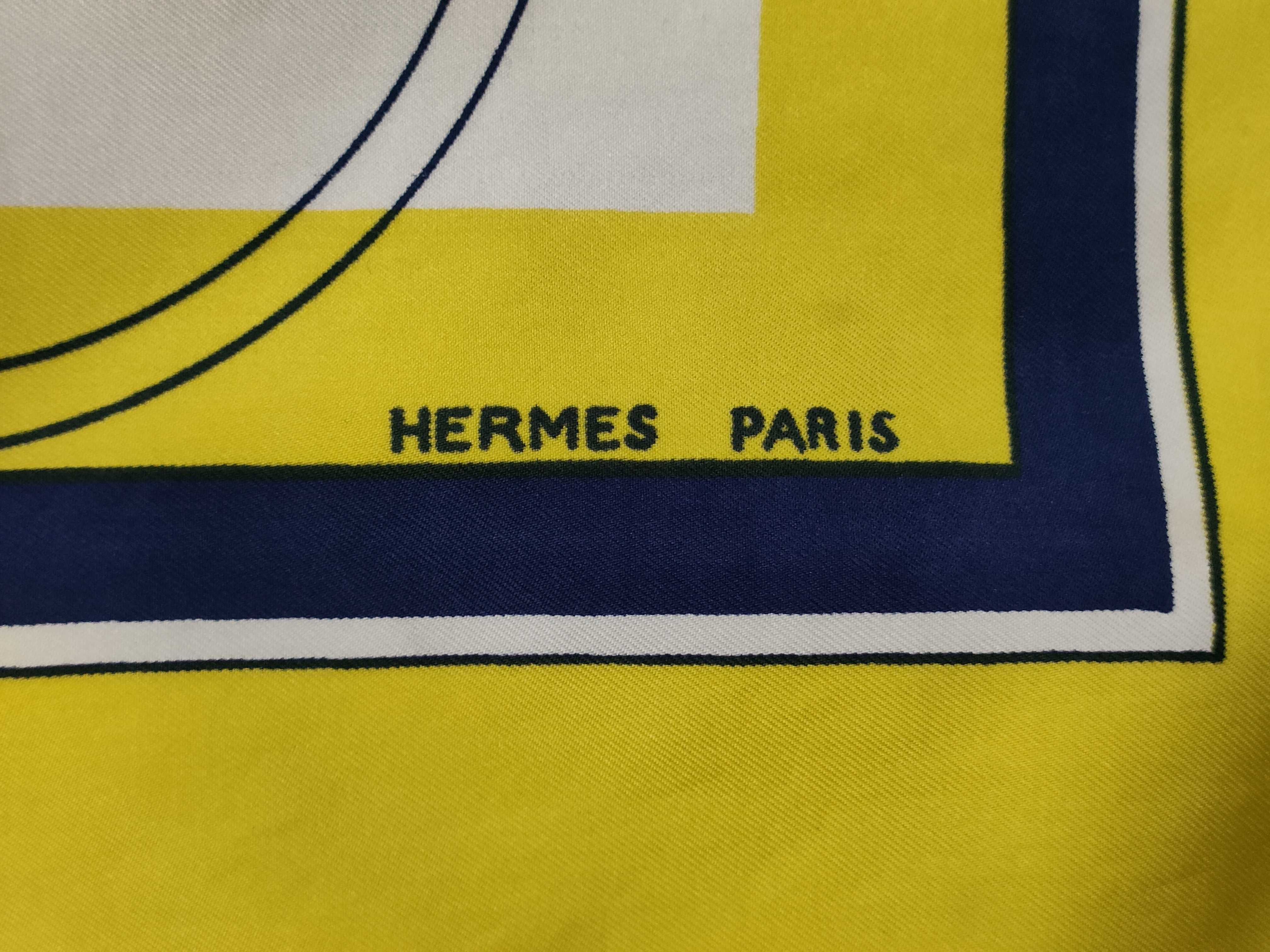 Hermès Les Voitures a Transformation Silk Scarf