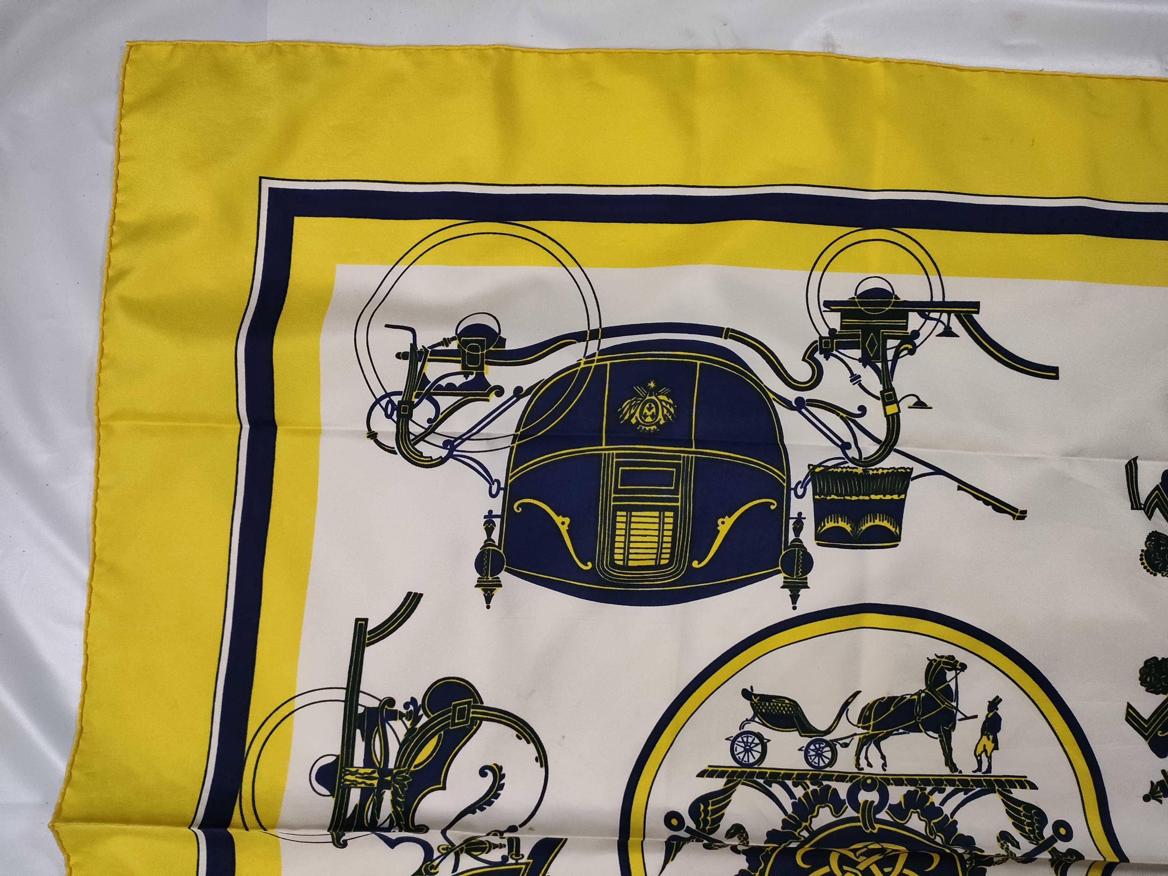 Hermès Les Voitures a Transformation Silk Scarf