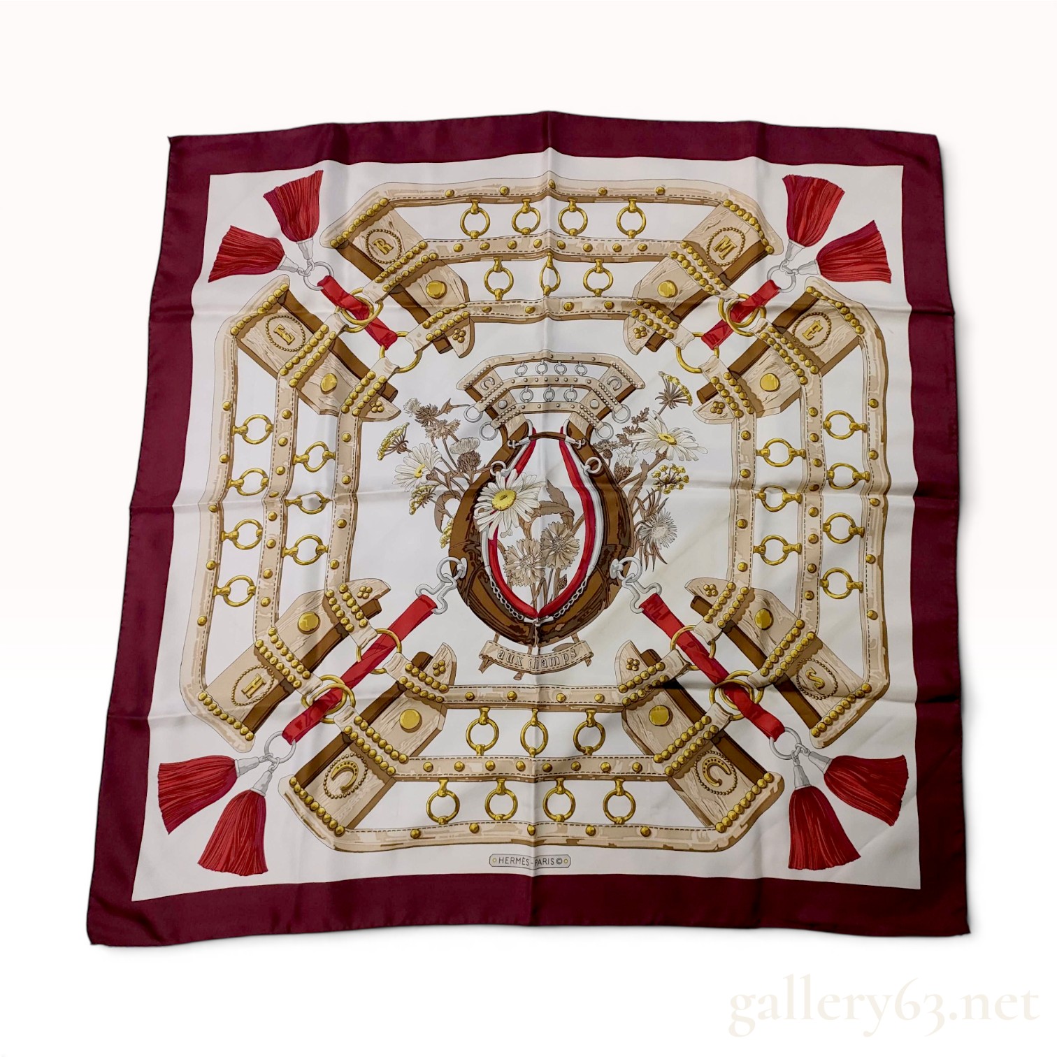 Hermès Aux Champs Silk Scarf by Caty Latham