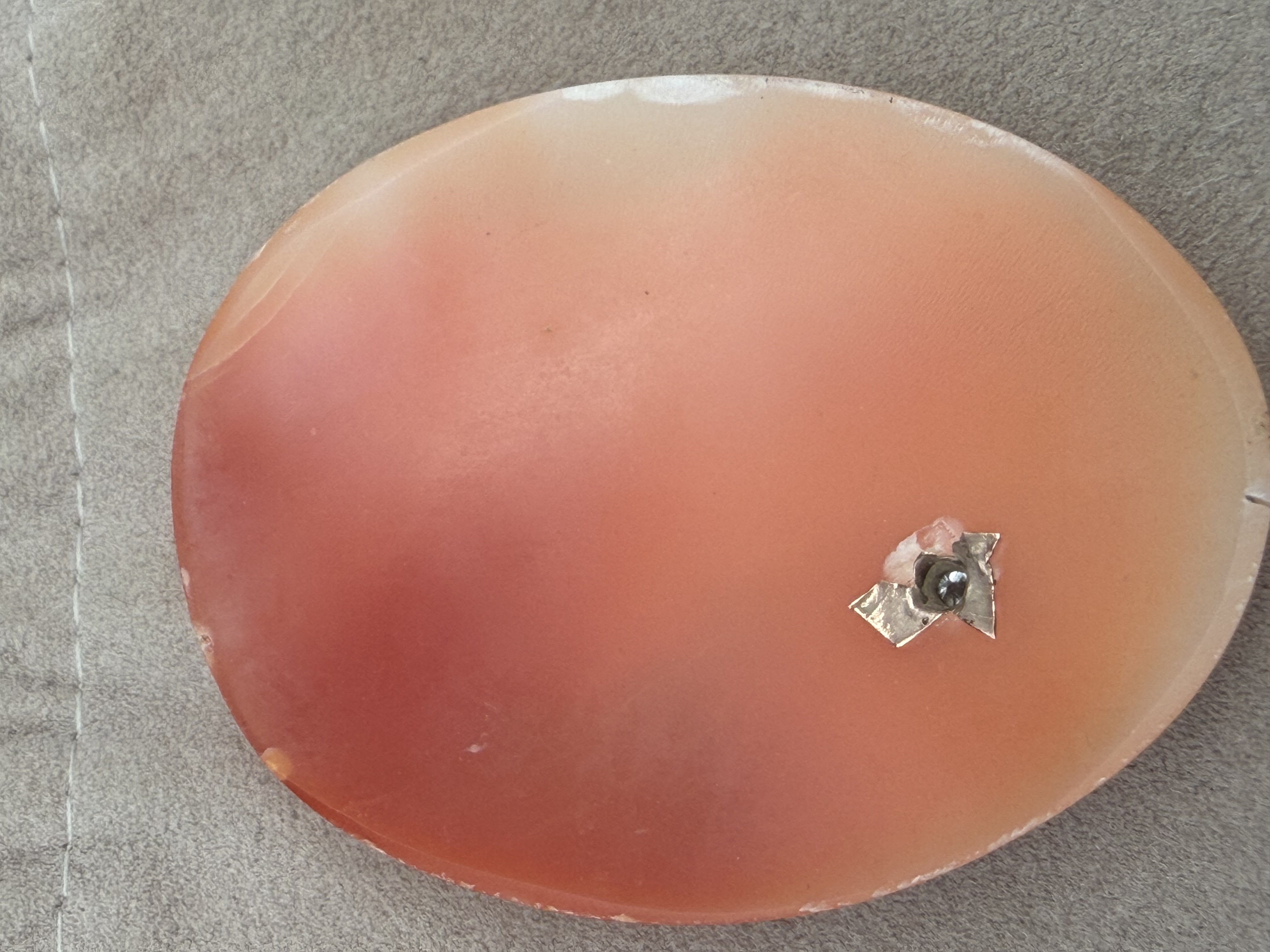 Estate Hand Carved Shell Diamond Cameo