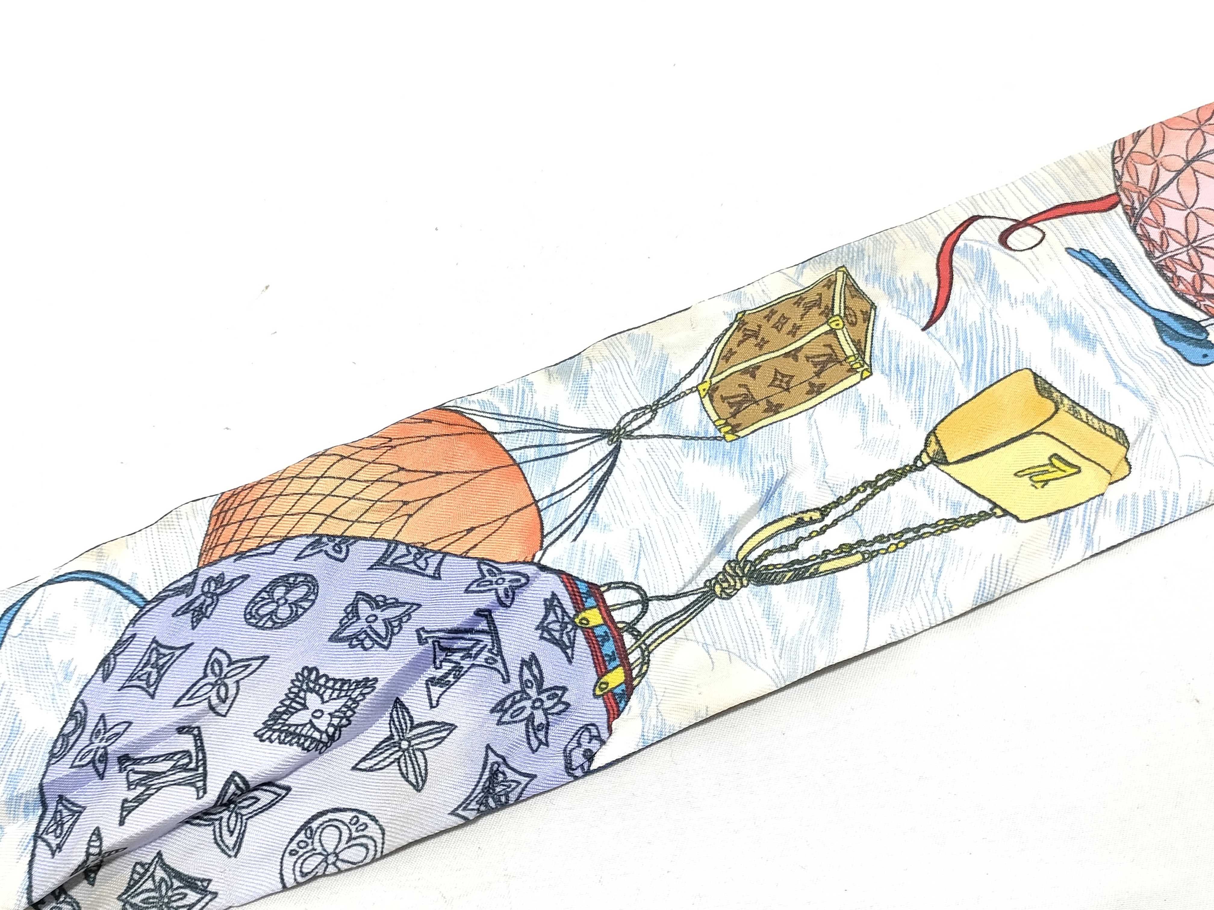 Louis Vuitton Up and Away Silk Bandeau Scarf