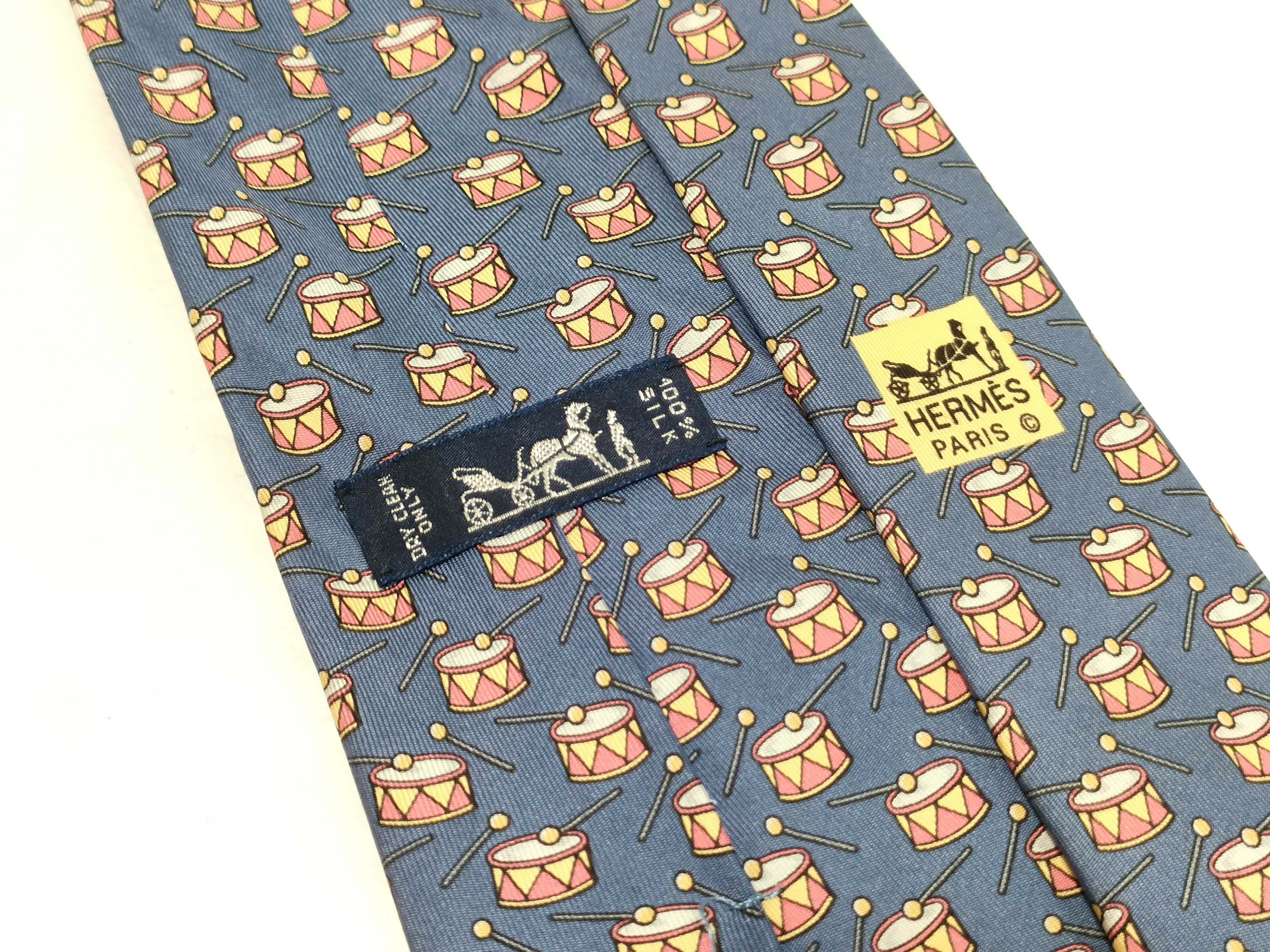 A Set of Five Hermes Silk Novelty Pattern Neckties