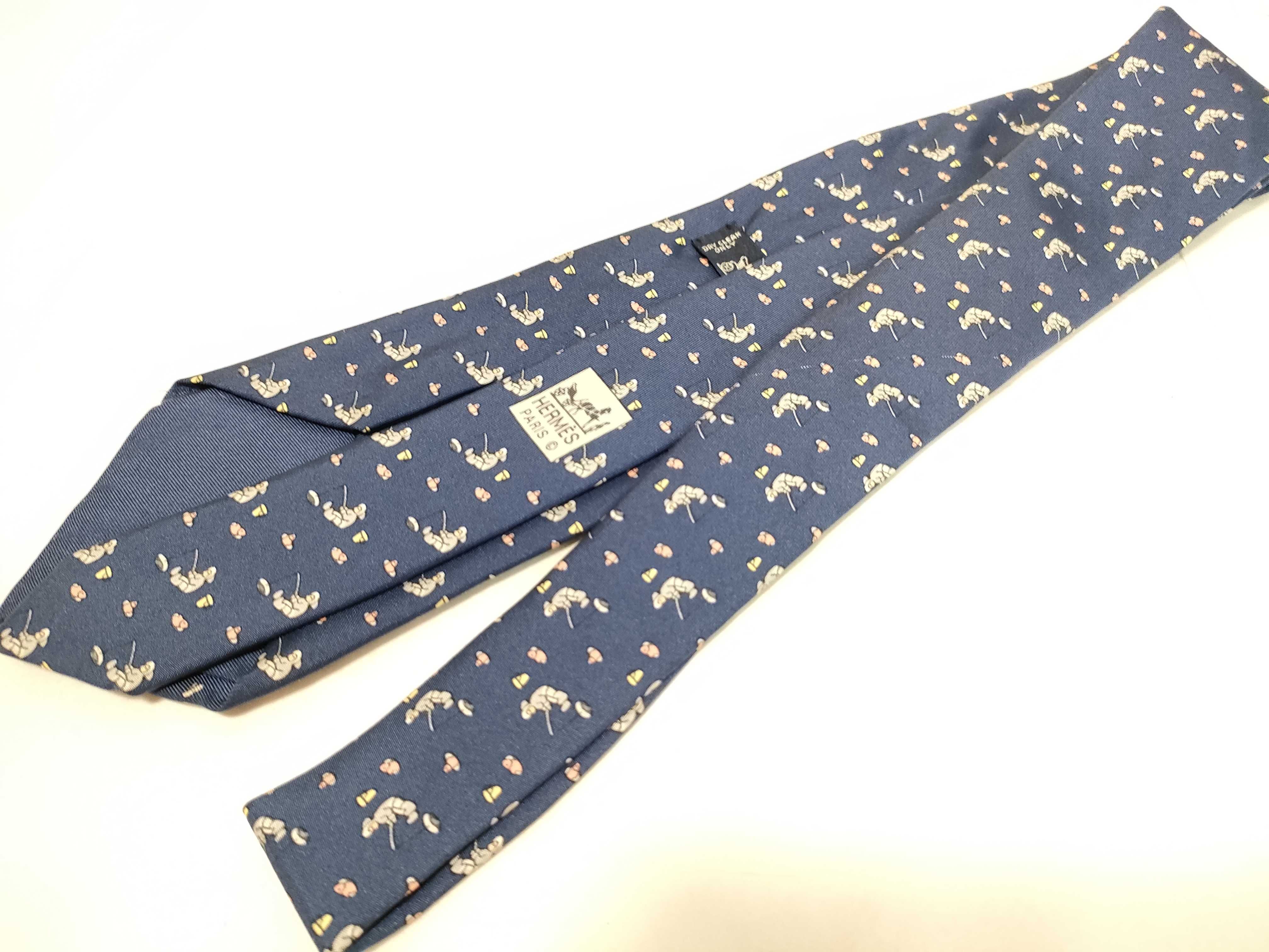 A Set of Five Hermes Silk Novelty Pattern Neckties