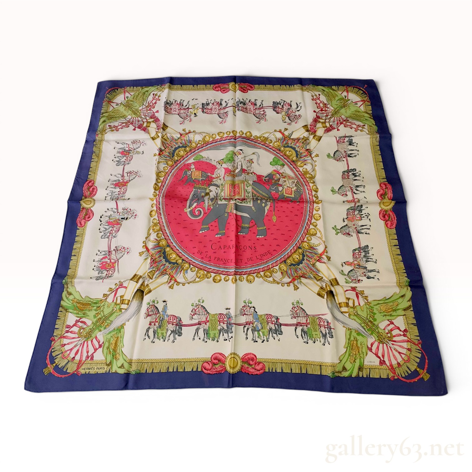 Hermès Caparaçons de la France et de l'Inde Silk Scarf