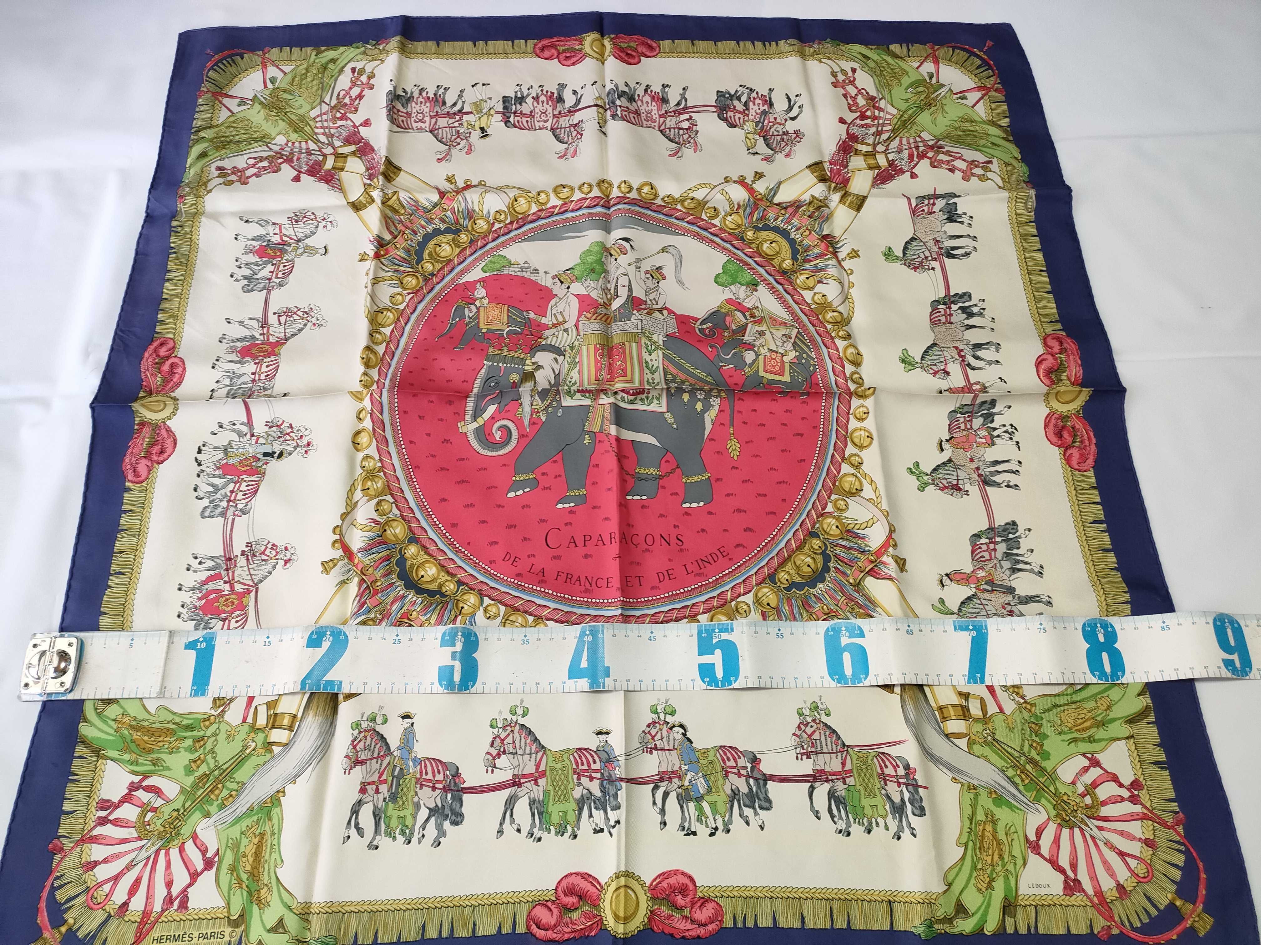 Hermès Caparaçons de la France et de l'Inde Silk Scarf