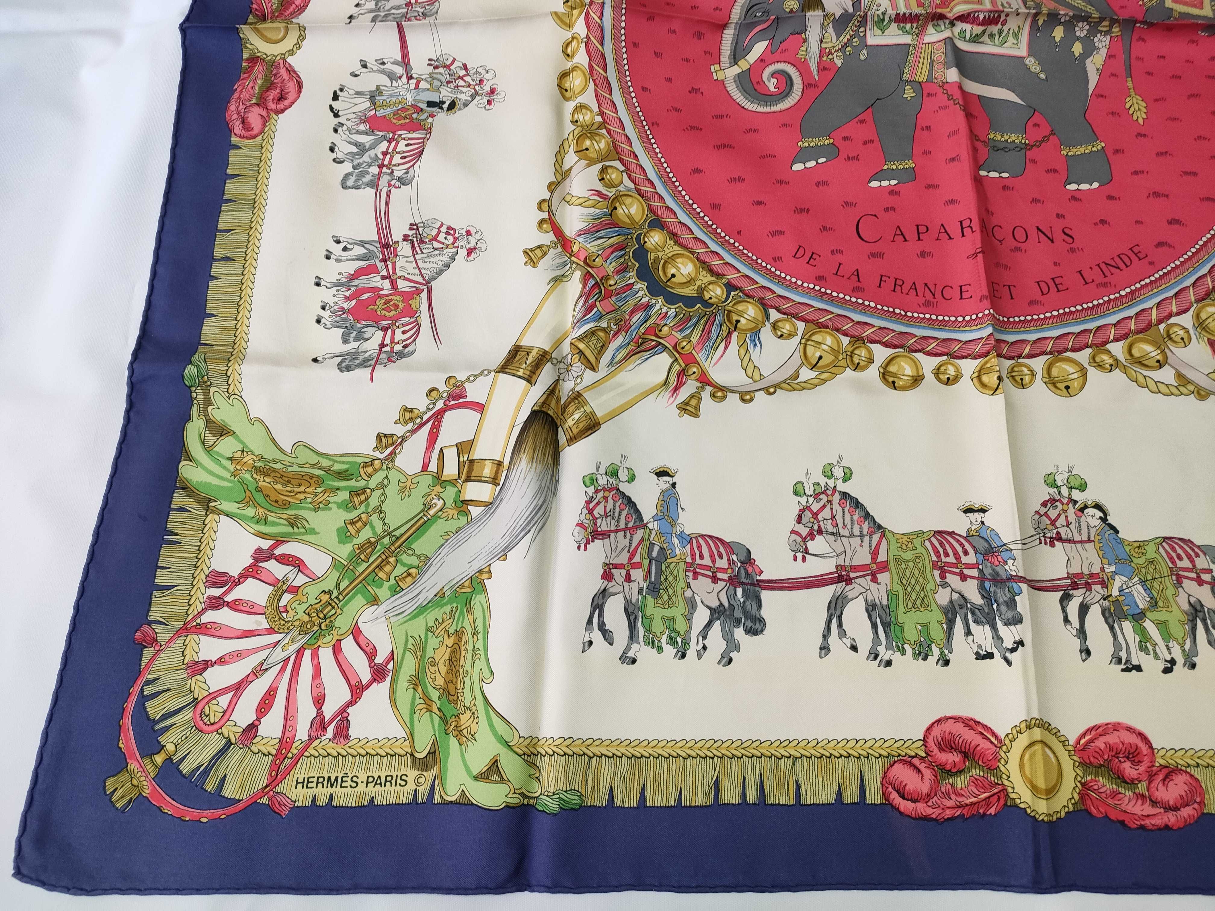 Hermès Caparaçons de la France et de l'Inde Silk Scarf