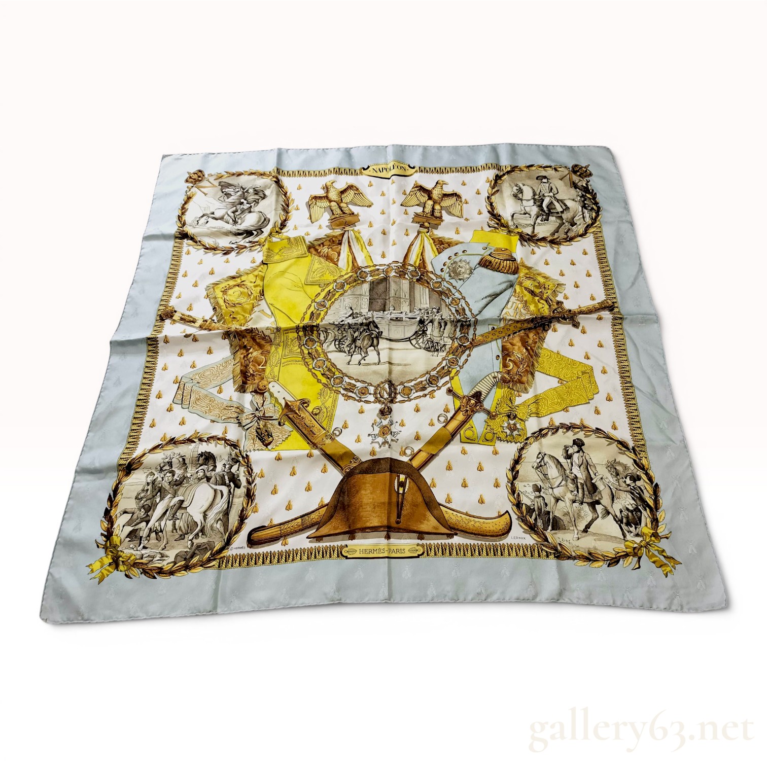 Hermès Napoleon Pattern 90 Silk Scarf