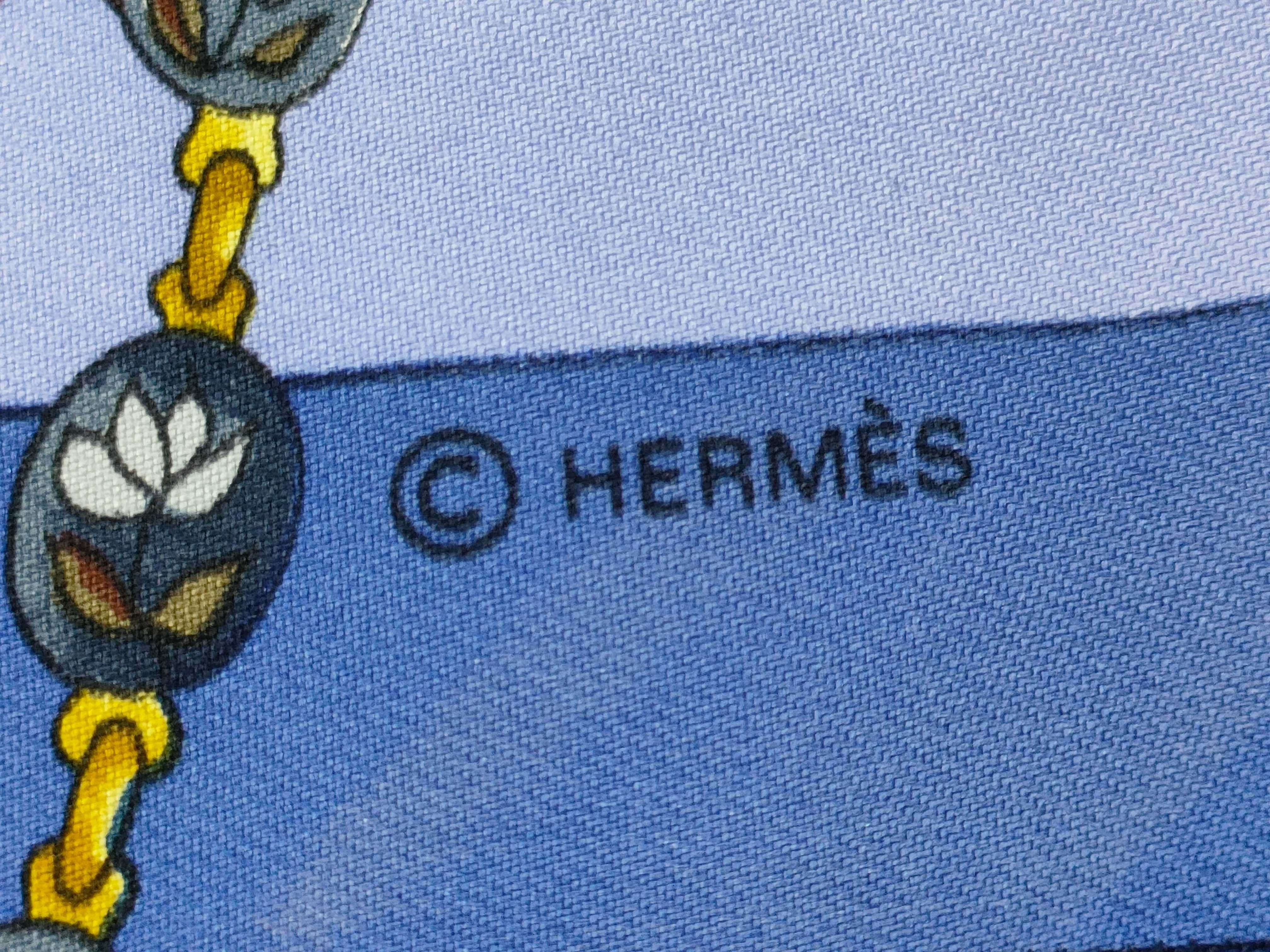Hermès La Ronde des Heures Silk Scarf by Loic Dubigeon