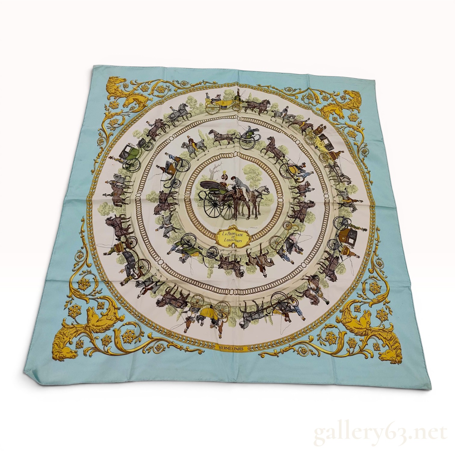 Hermes La Promenade de Longchamps Silk Scarf