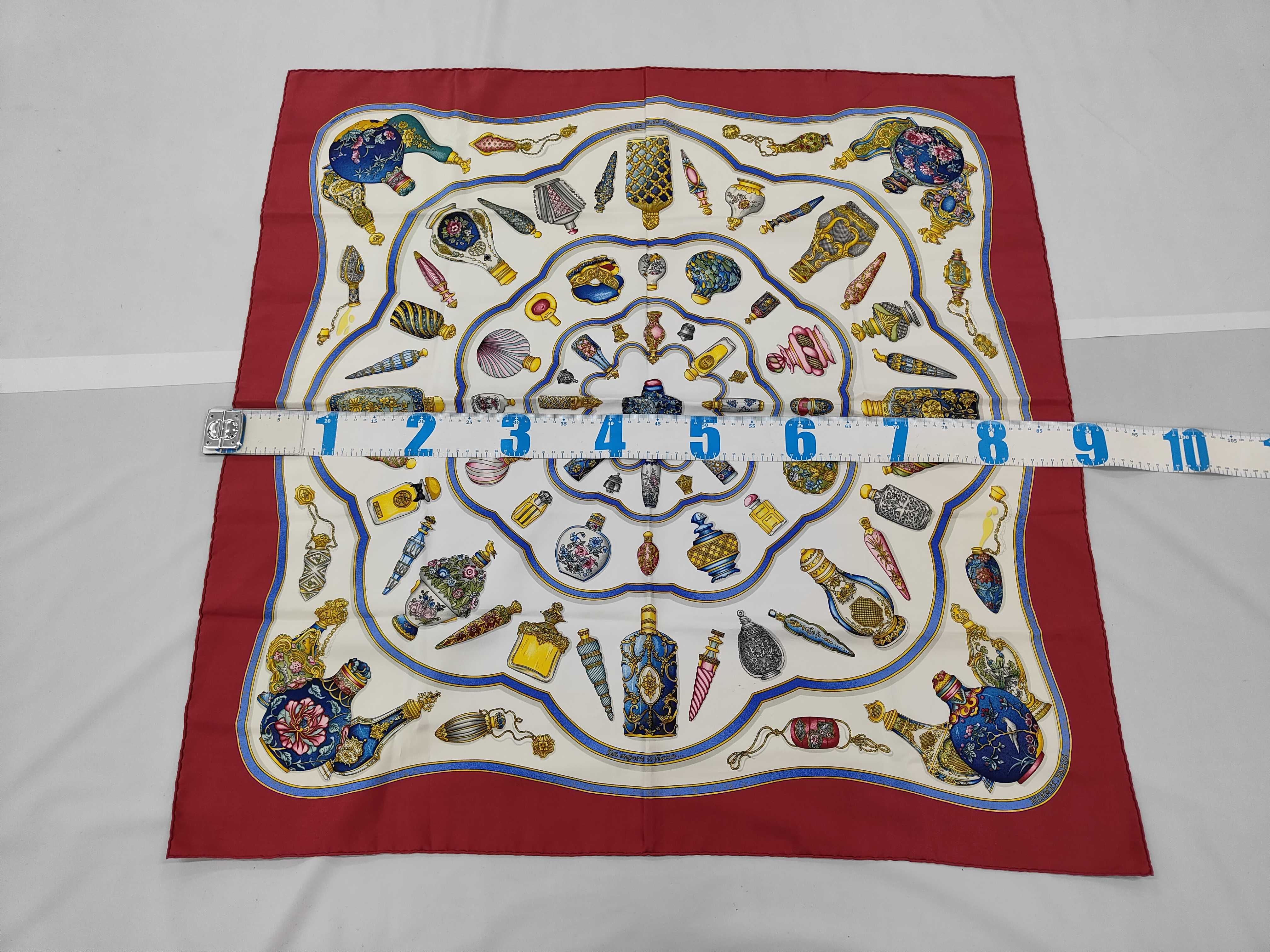 Hermès Qu'importe le flacon Silk Scarf by Catherine Baschet