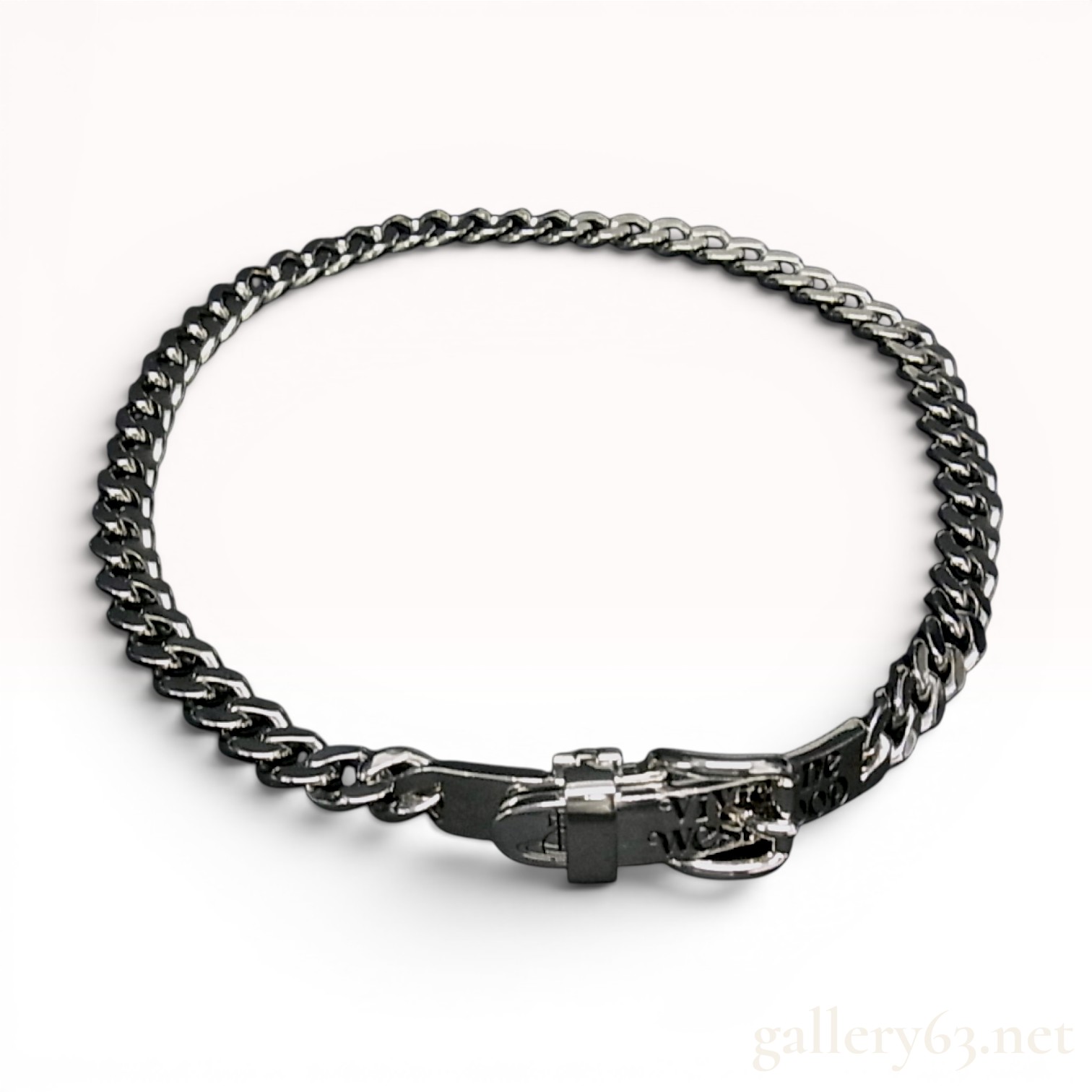 Vivienne Westwood Augustino Orb Buckle Curb Chain Bracelet