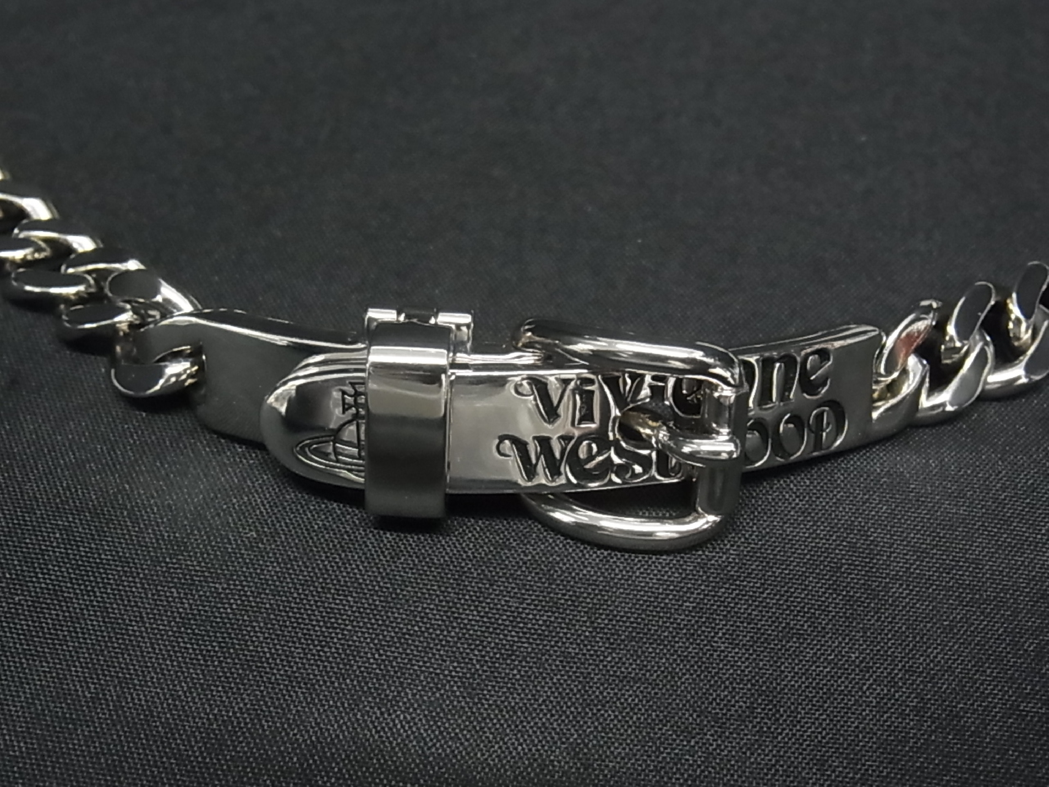 Vivienne Westwood Augustino Orb Buckle Curb Chain Bracelet