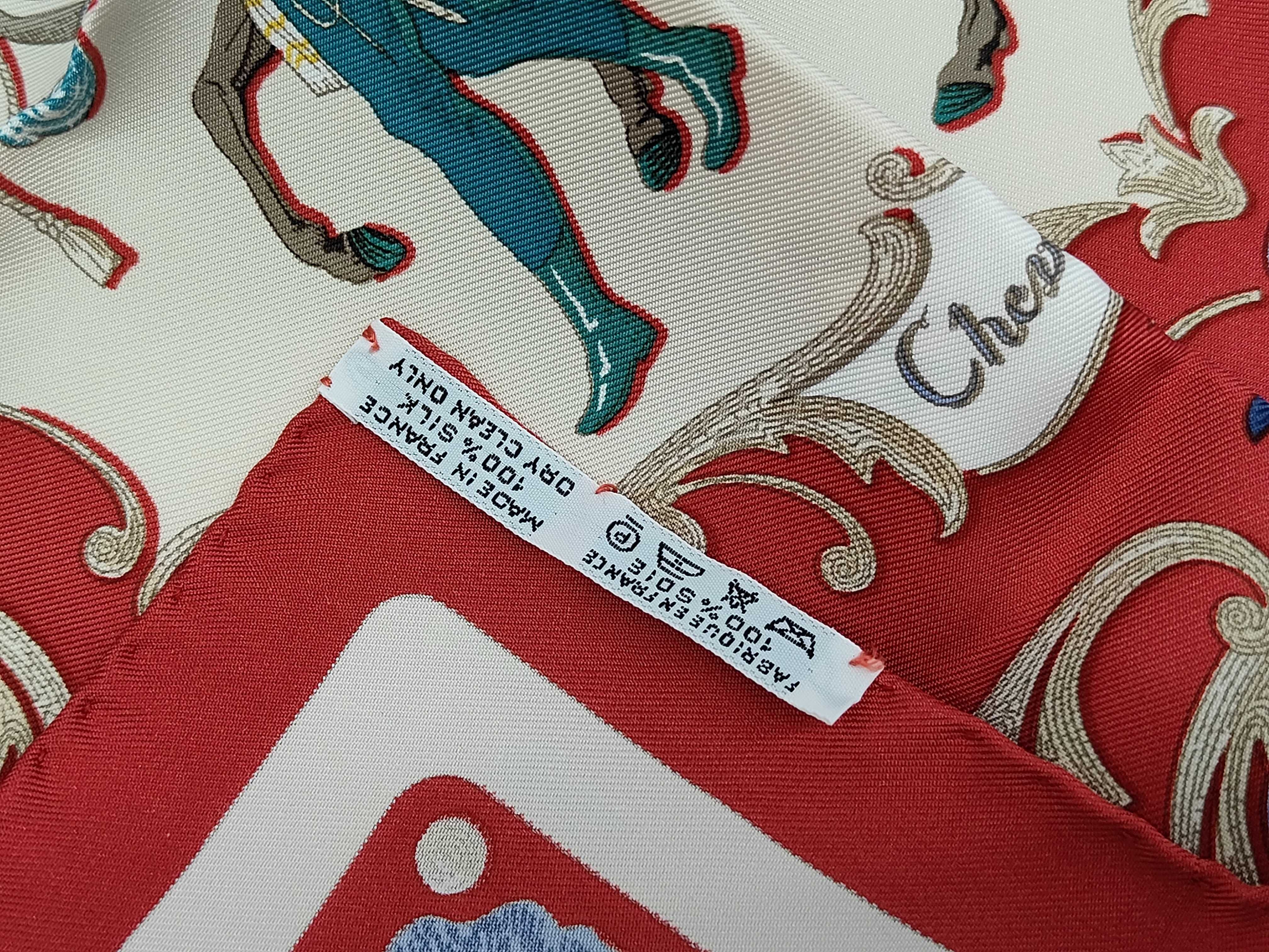 Hermès Cheval Turc Silk Gavroche Pocket Square