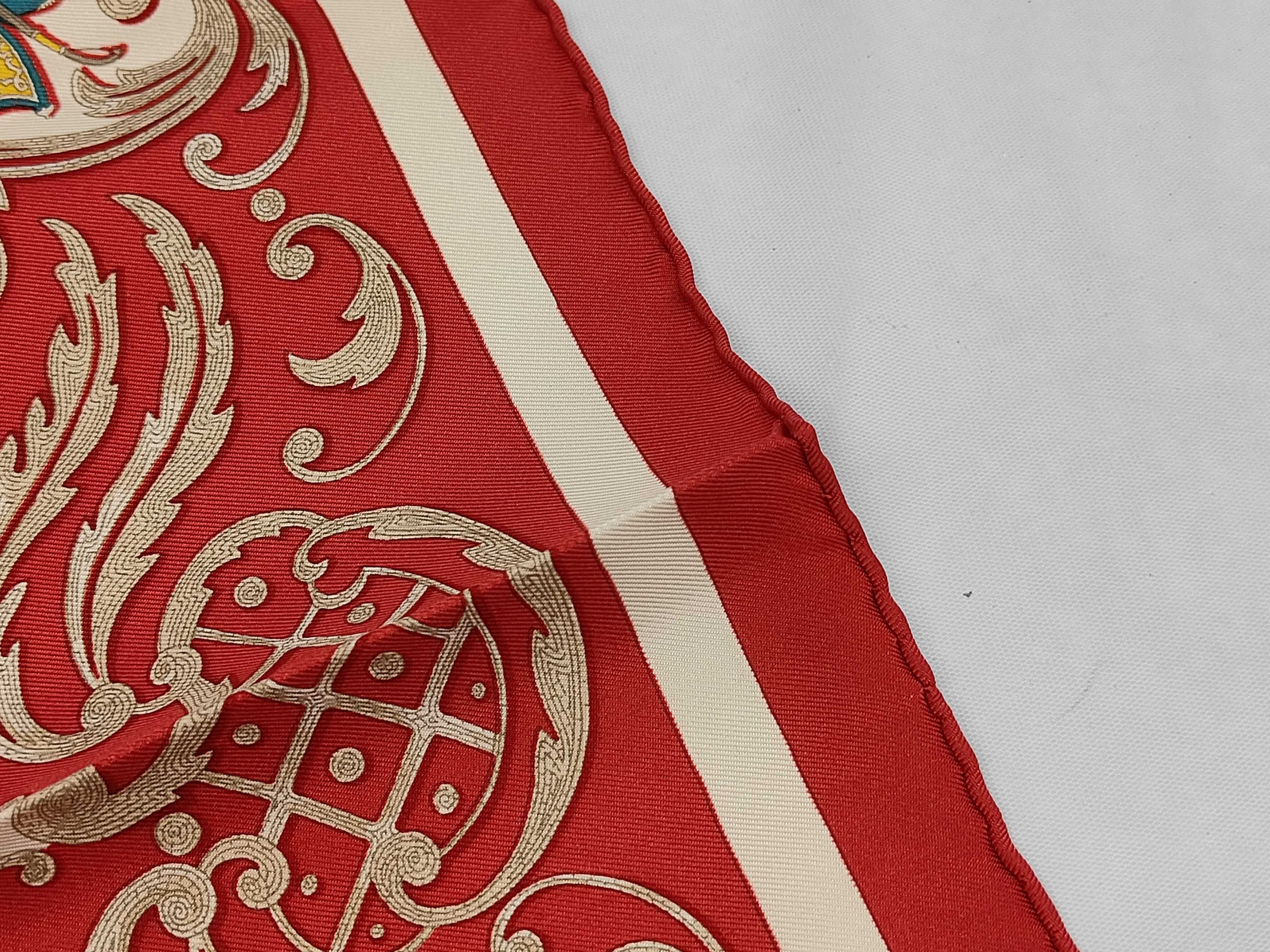 Hermès Cheval Turc Silk Gavroche Pocket Square