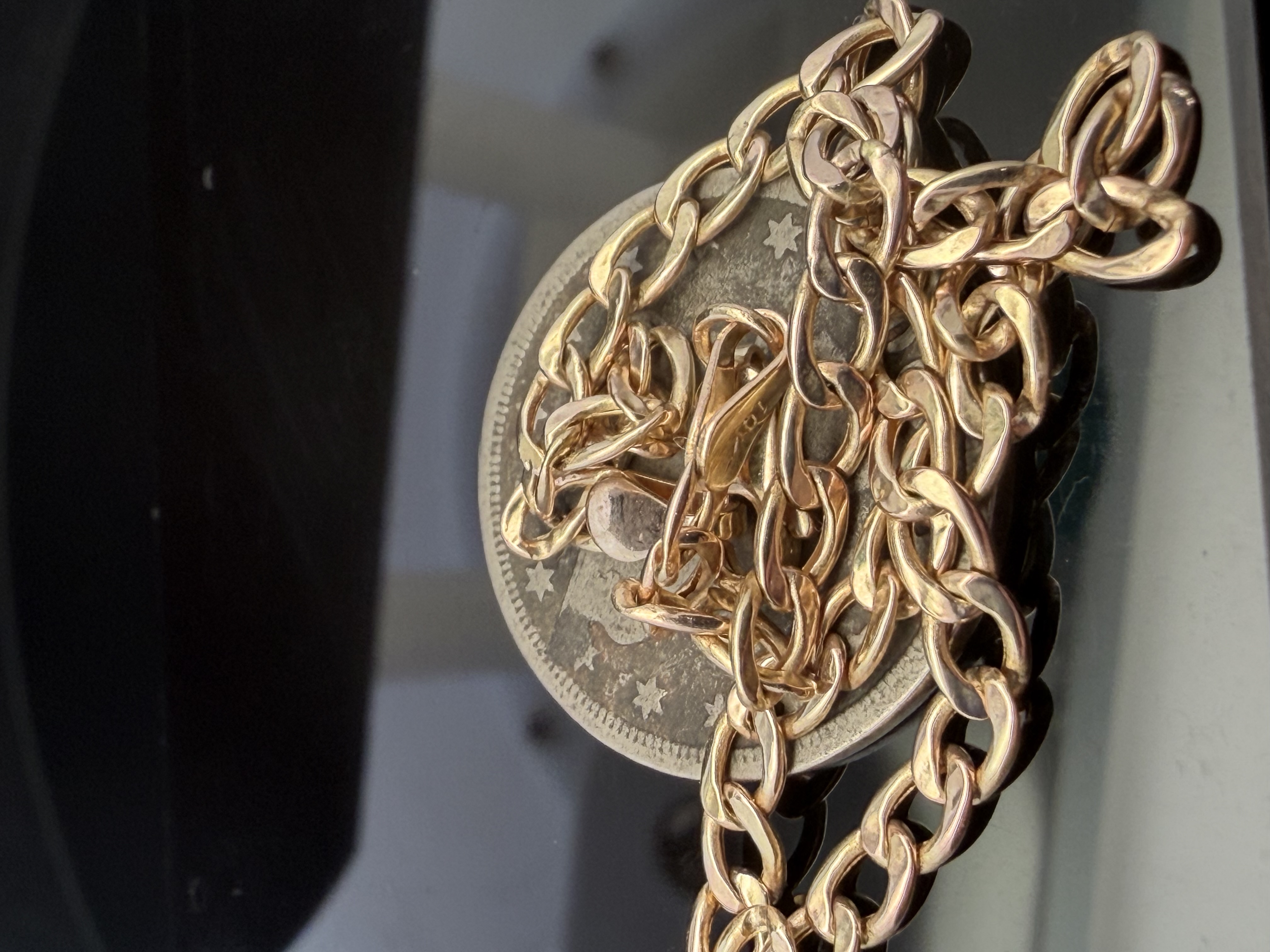Italian 10K Yellow Gold Curb Link Bracelet