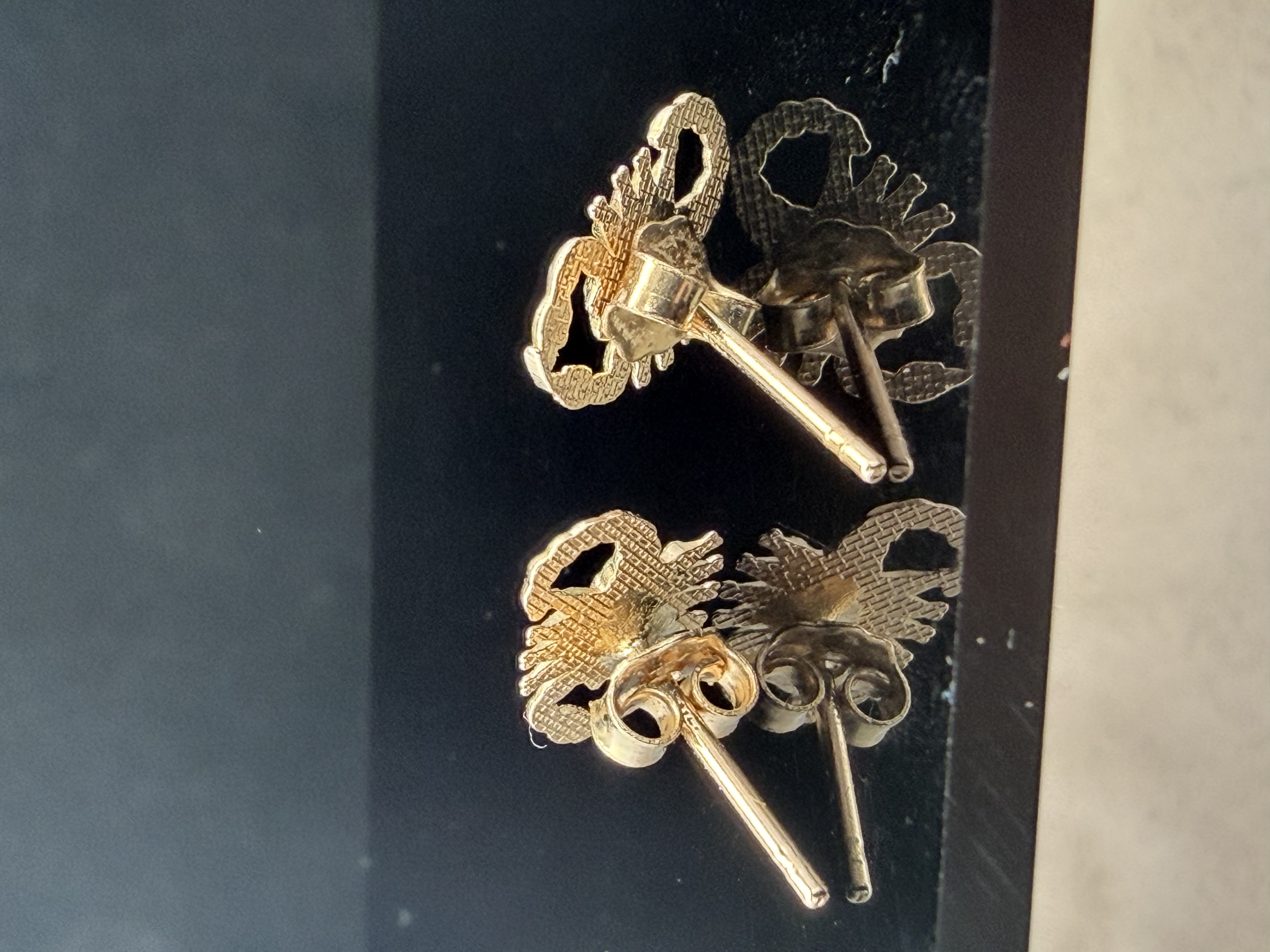 14K Yellow Gold Lobster Earrings