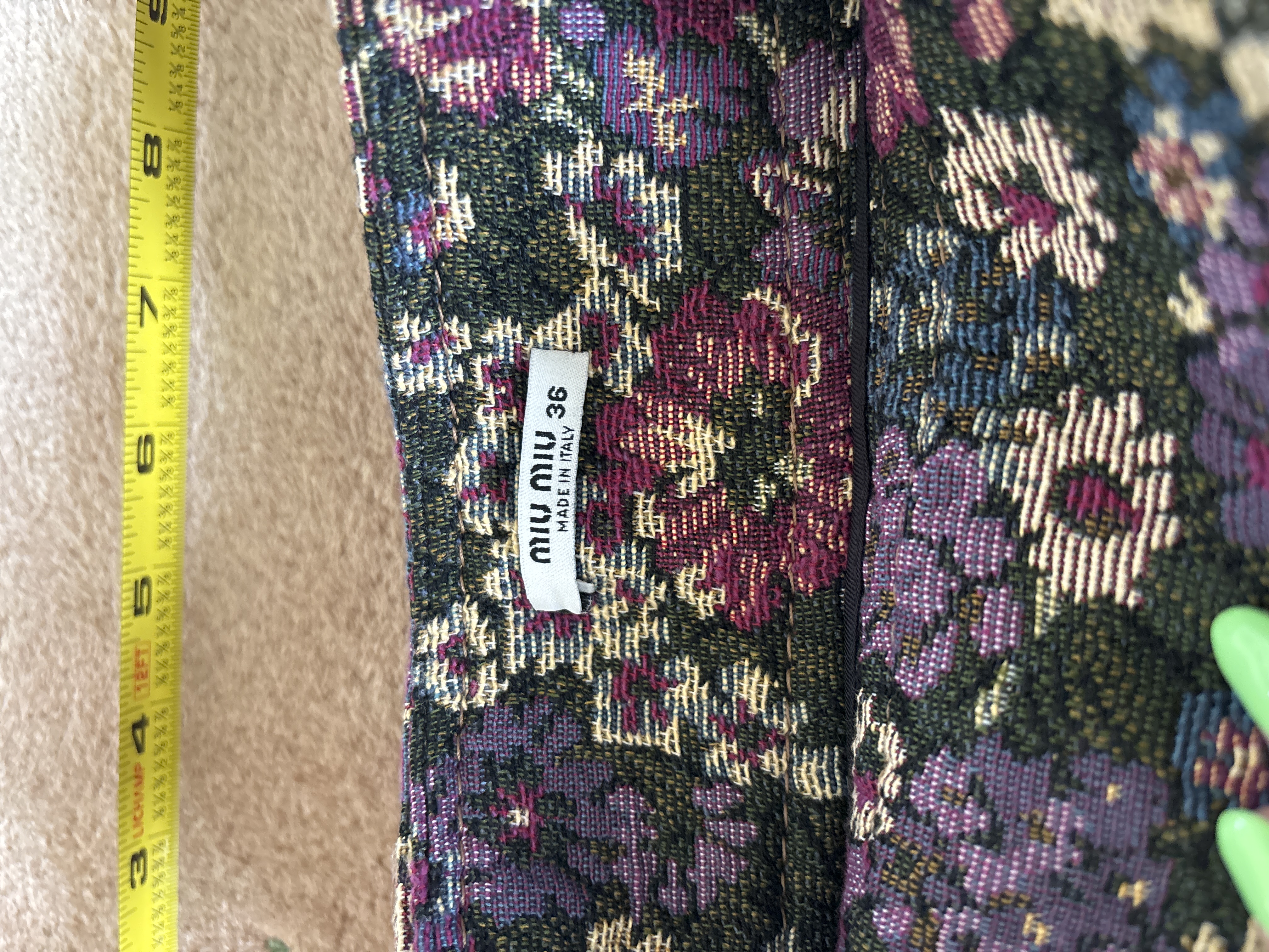 Miu Miu Floral Tapestry A-Line Mini Skirt, 2016