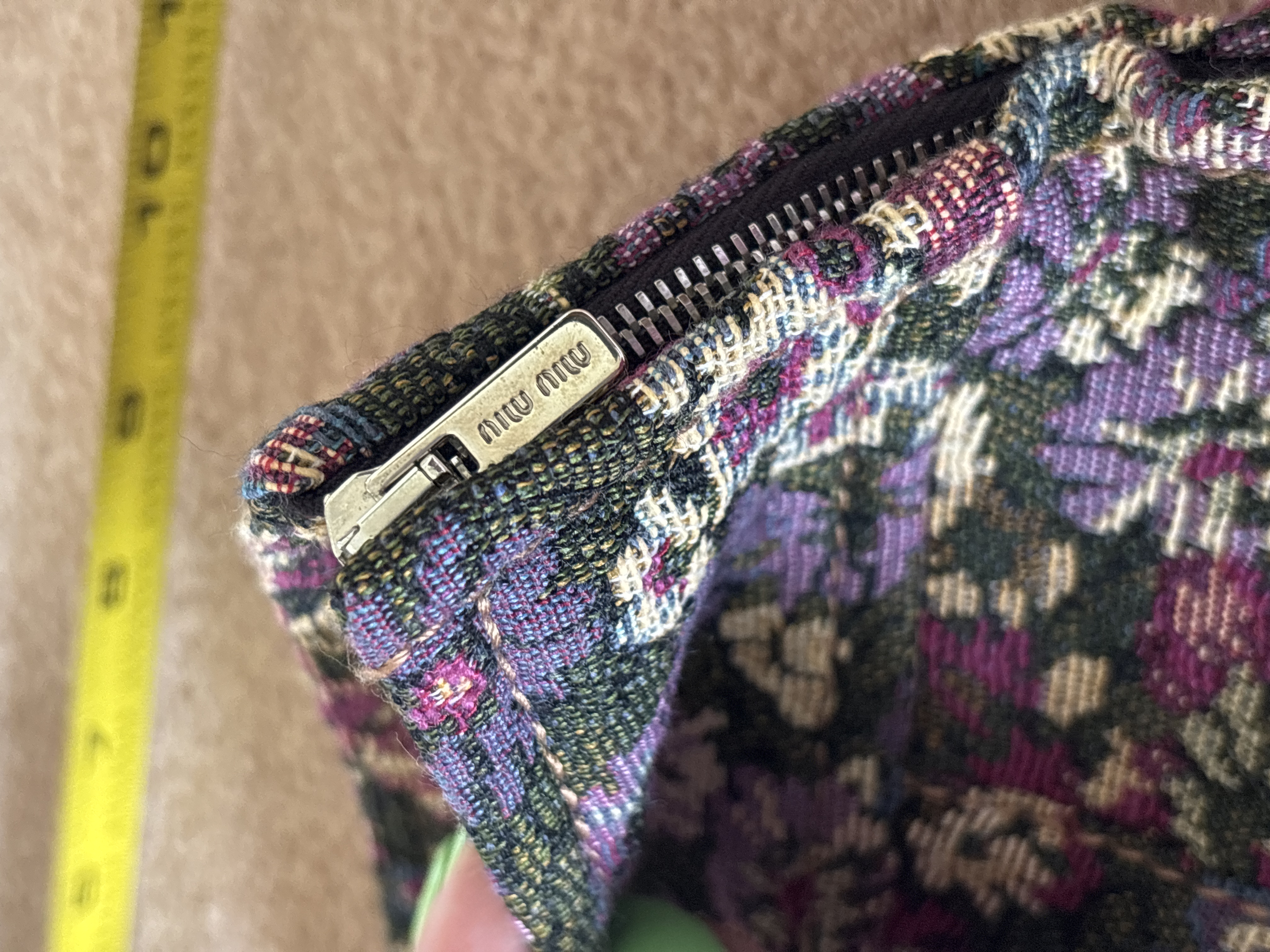 Miu Miu Floral Tapestry A-Line Mini Skirt, 2016