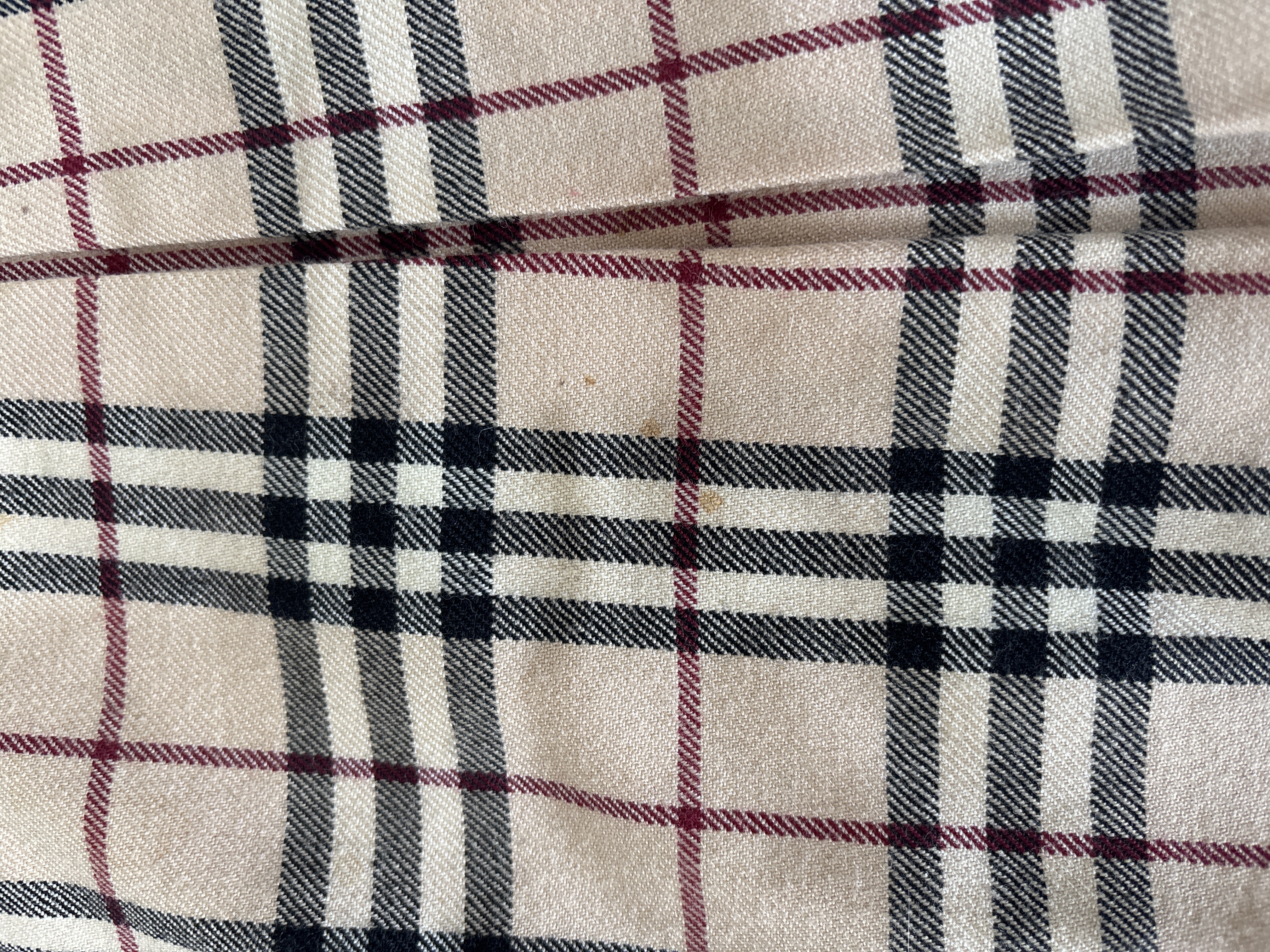 Burberry London Blue Label Nova Check Wool Pleated Mini Skirt