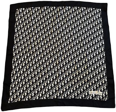 Christian Dior Oblique Monogram Silk Scarf. Christian Dior square silk scarf featuring the 