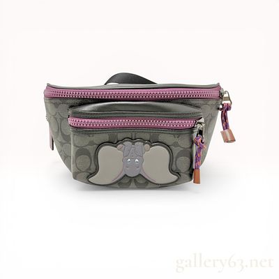 Disney x Coach My One True Love Dumbo Signature Academy Belt Bag. Disney x Coach Academy belt 