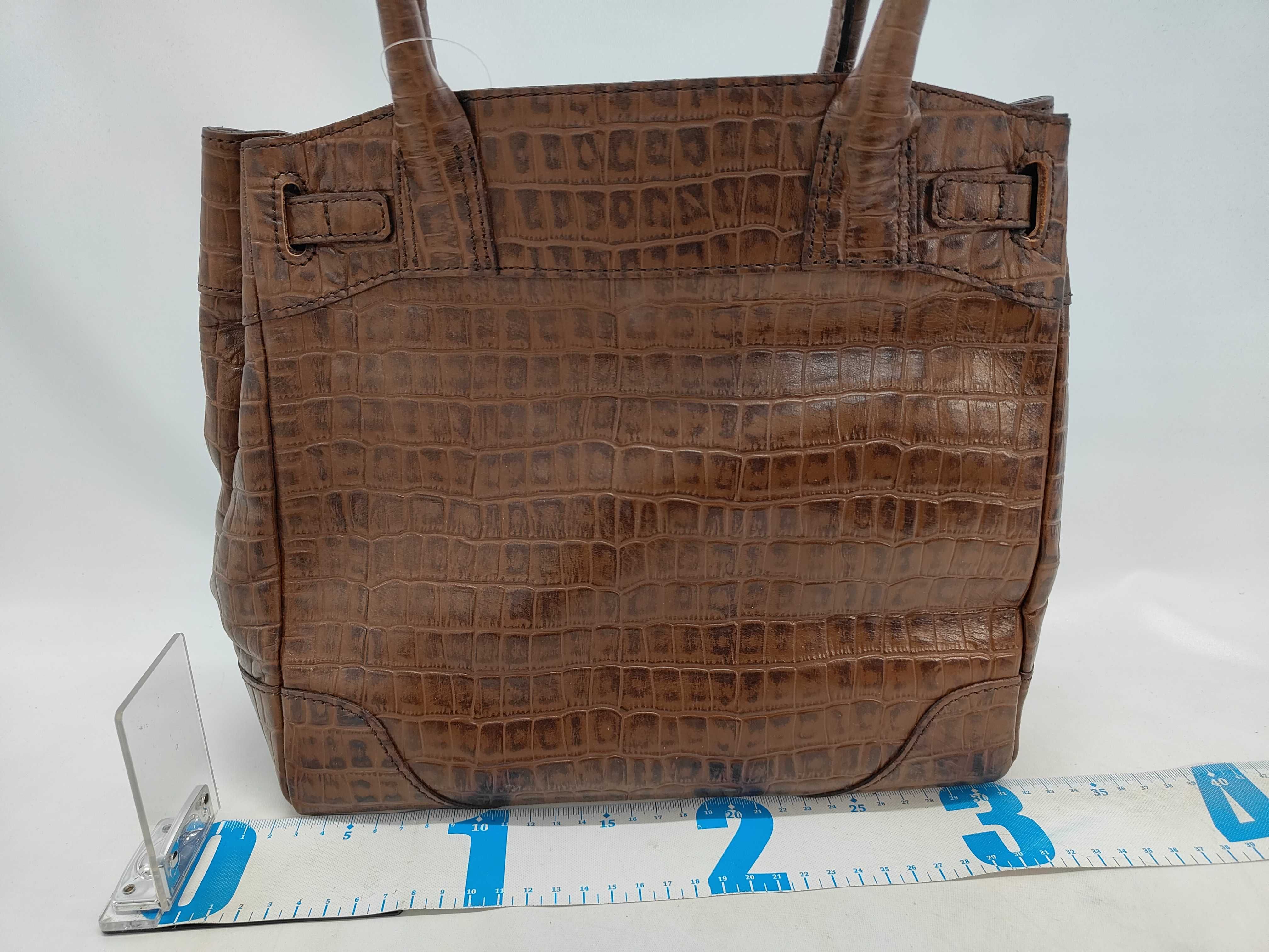 A.D.M.J. Accéssoires De Mademoiselle Crocodile-Embossed Leather Tote Bag