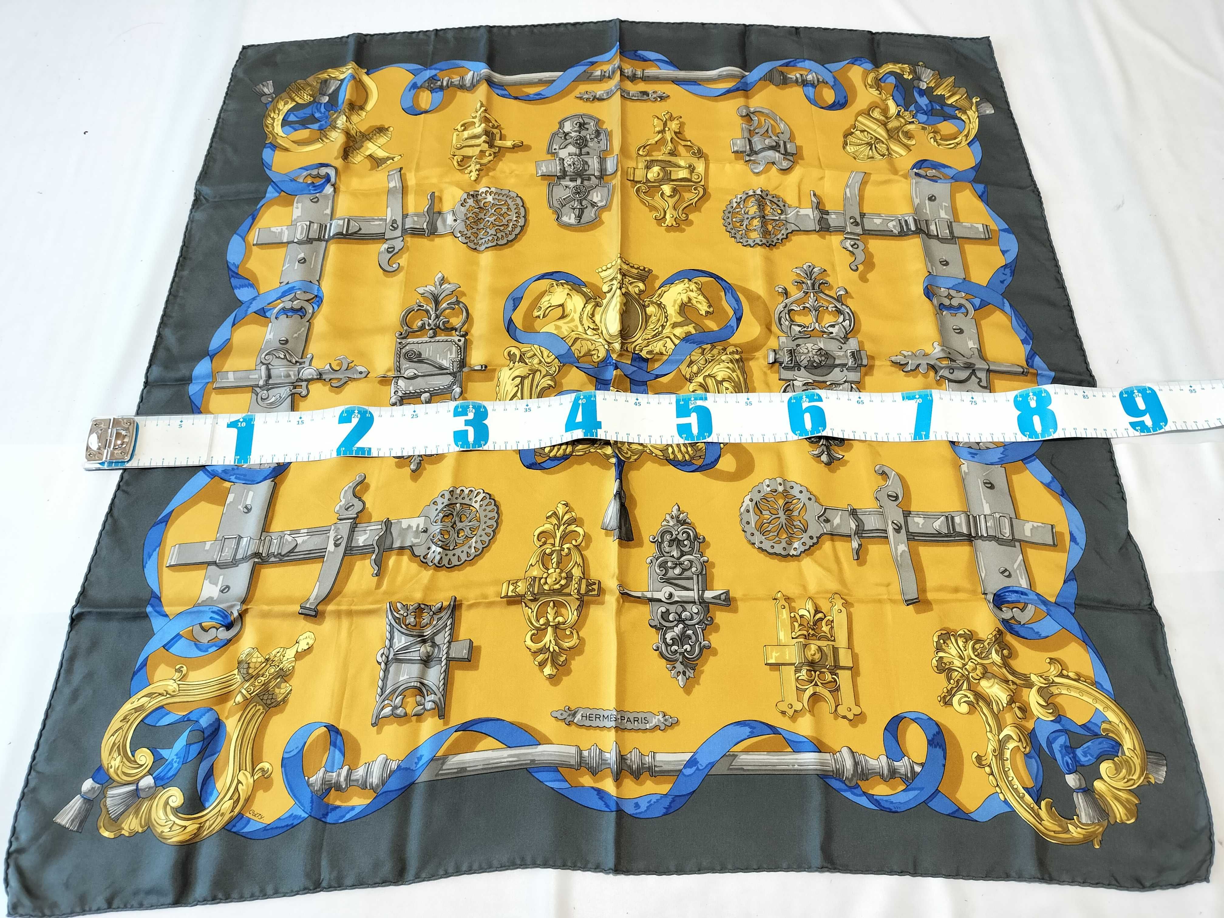 Hermès Ferronnerie Silk Twill Scarf by Caty Latham