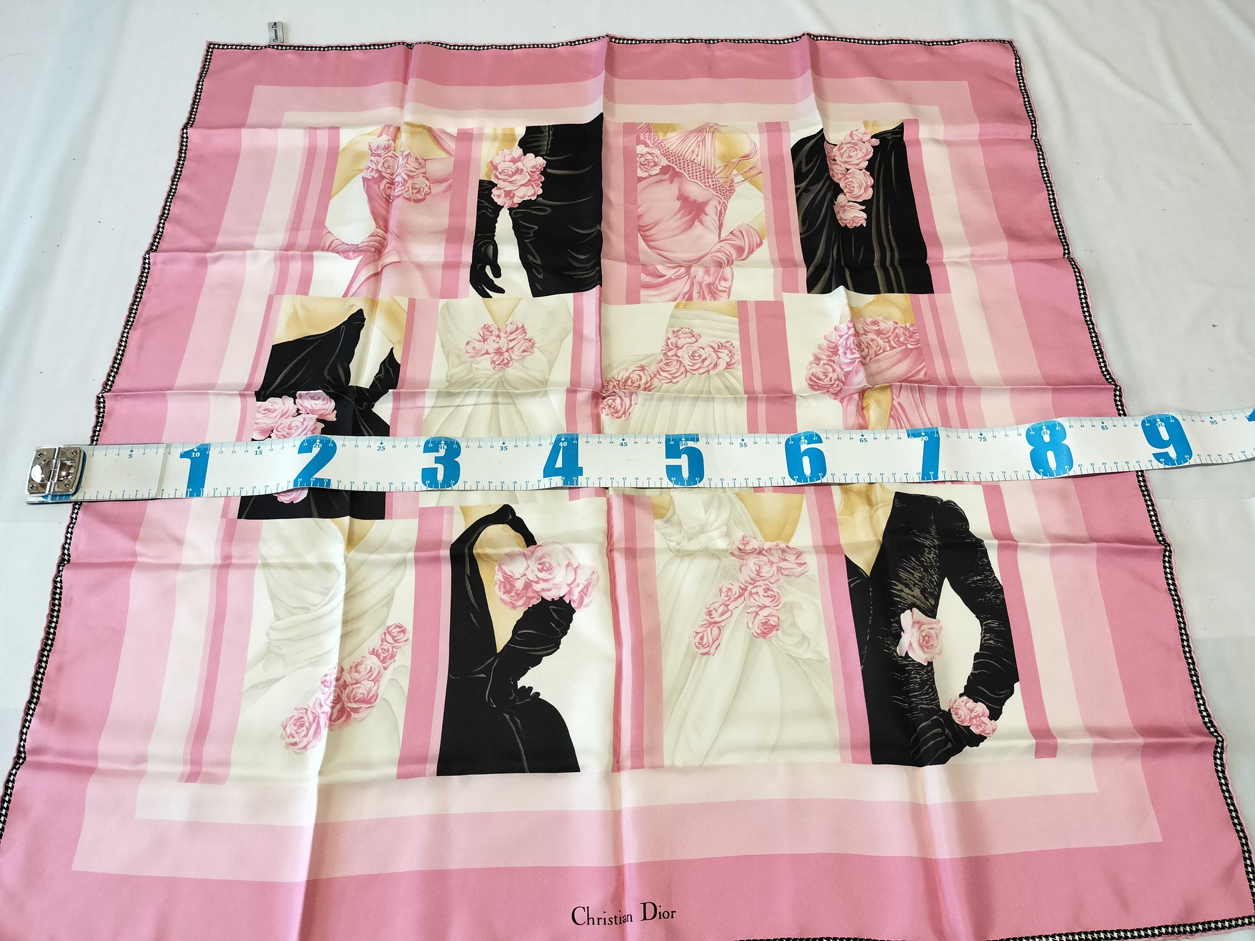 Christian Dior Silk Twill Scarf with Early 2000s Boutique Chic Design